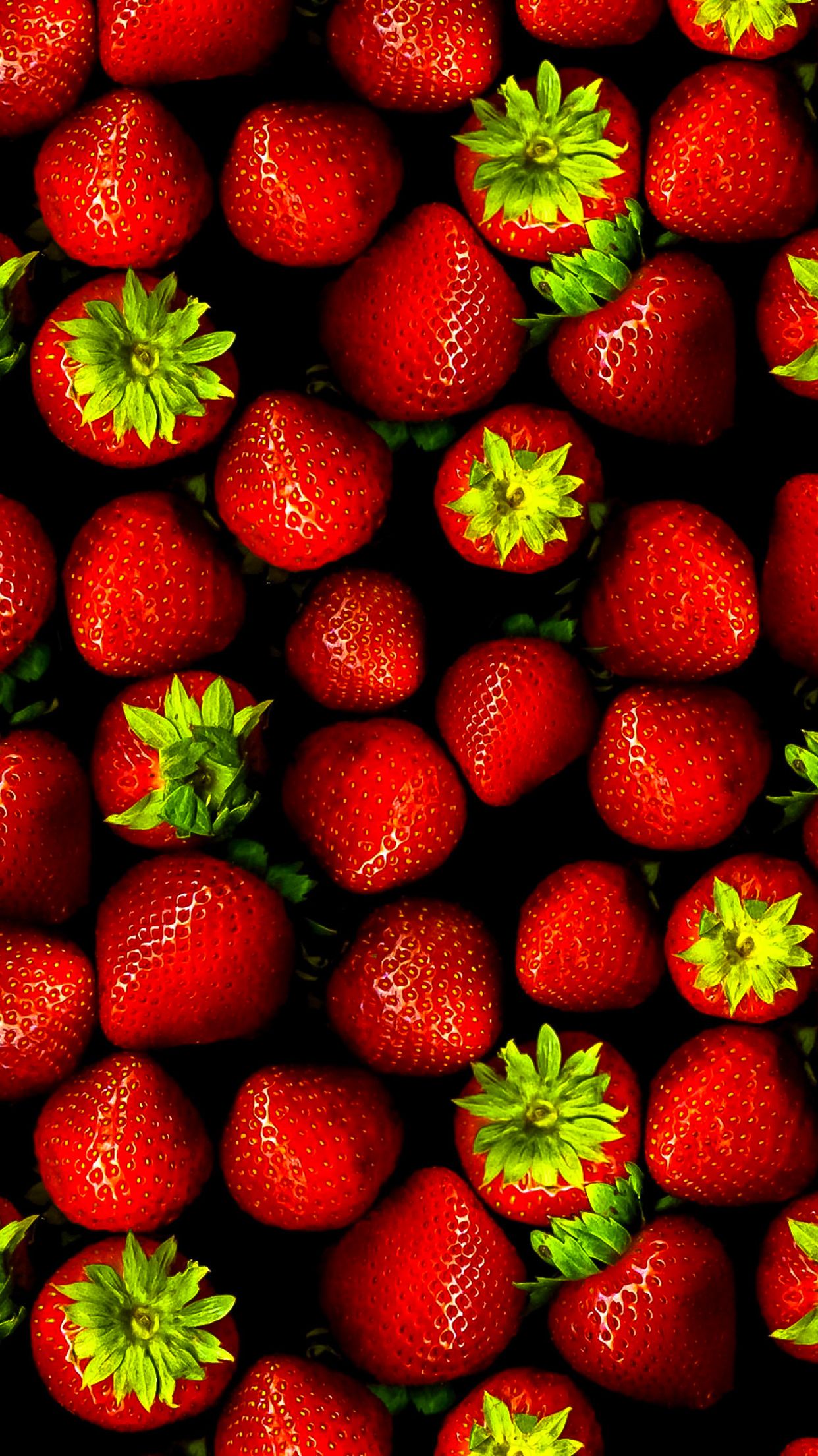Fresh Strawberries Wallpaper for iPhone Pro Max, X, 6