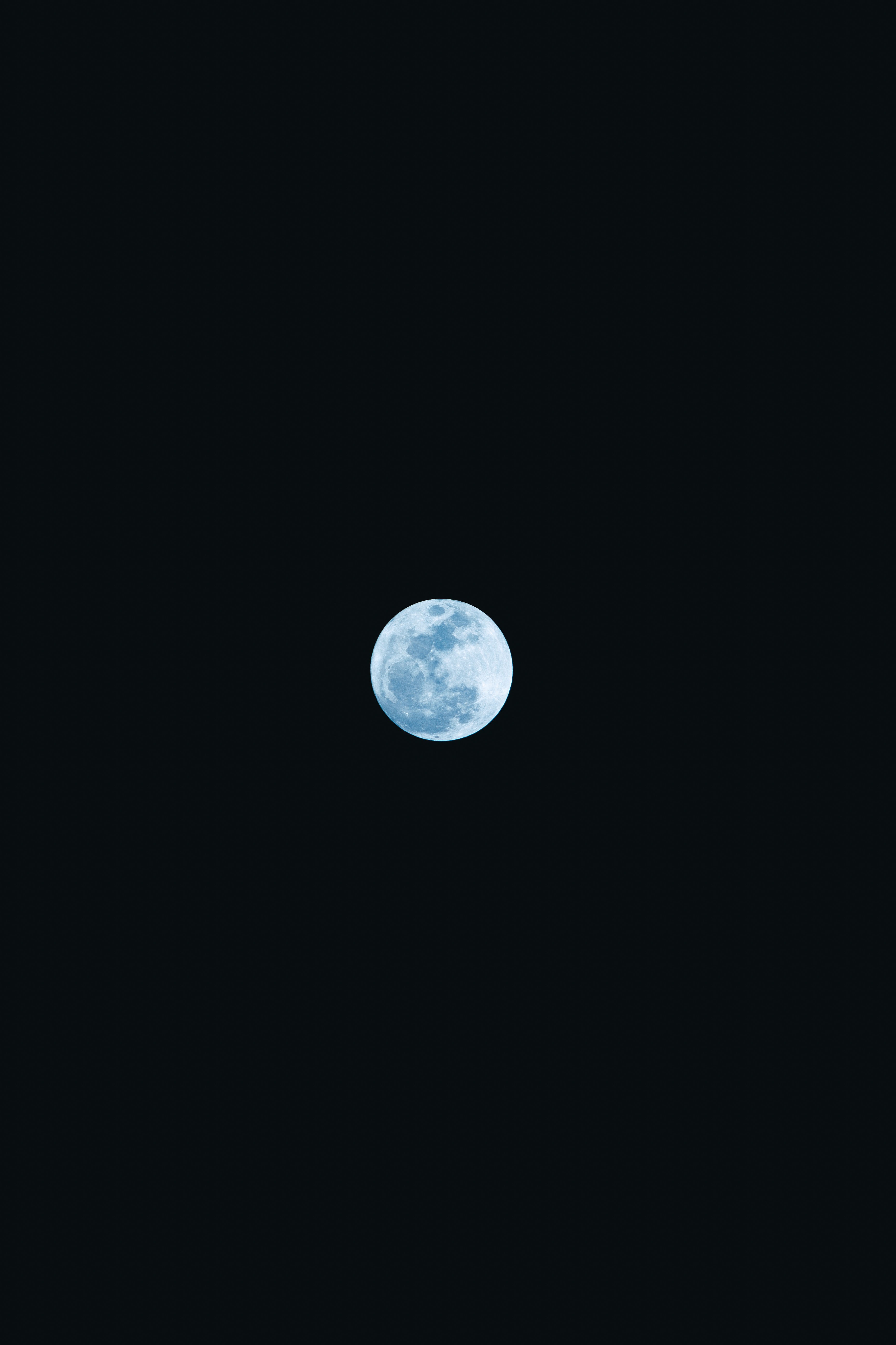 Full Moon in Dark Night Sky · Free