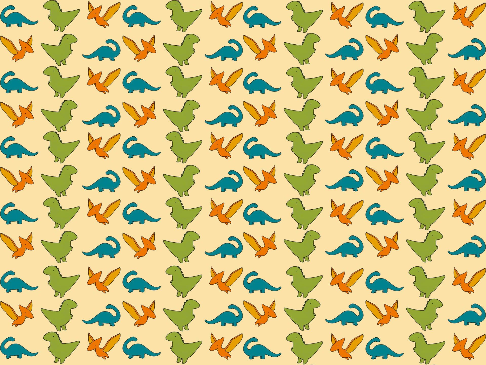 Download Aesthetic iPad Dinosaur Patterns Wallpaper