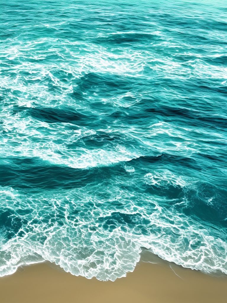 A photo of the ocean waves. - Ocean