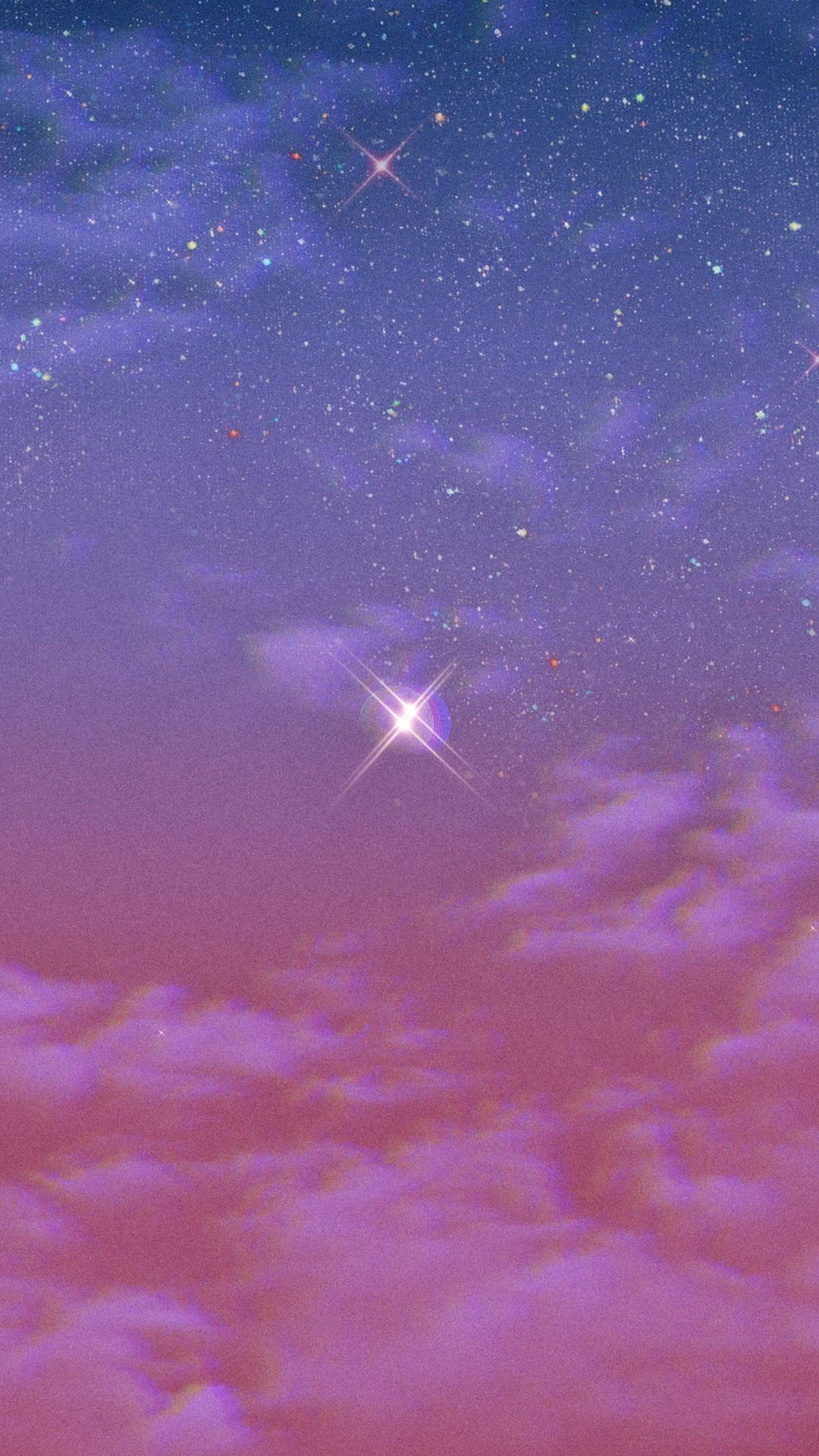 Download Purple Aesthetic Phone Shining Star Wallpaper