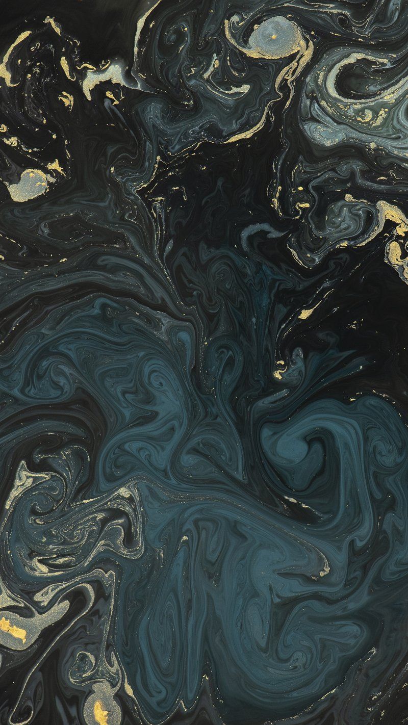 Aesthetic wallpaper for phone with black and gold marble background. - Marble