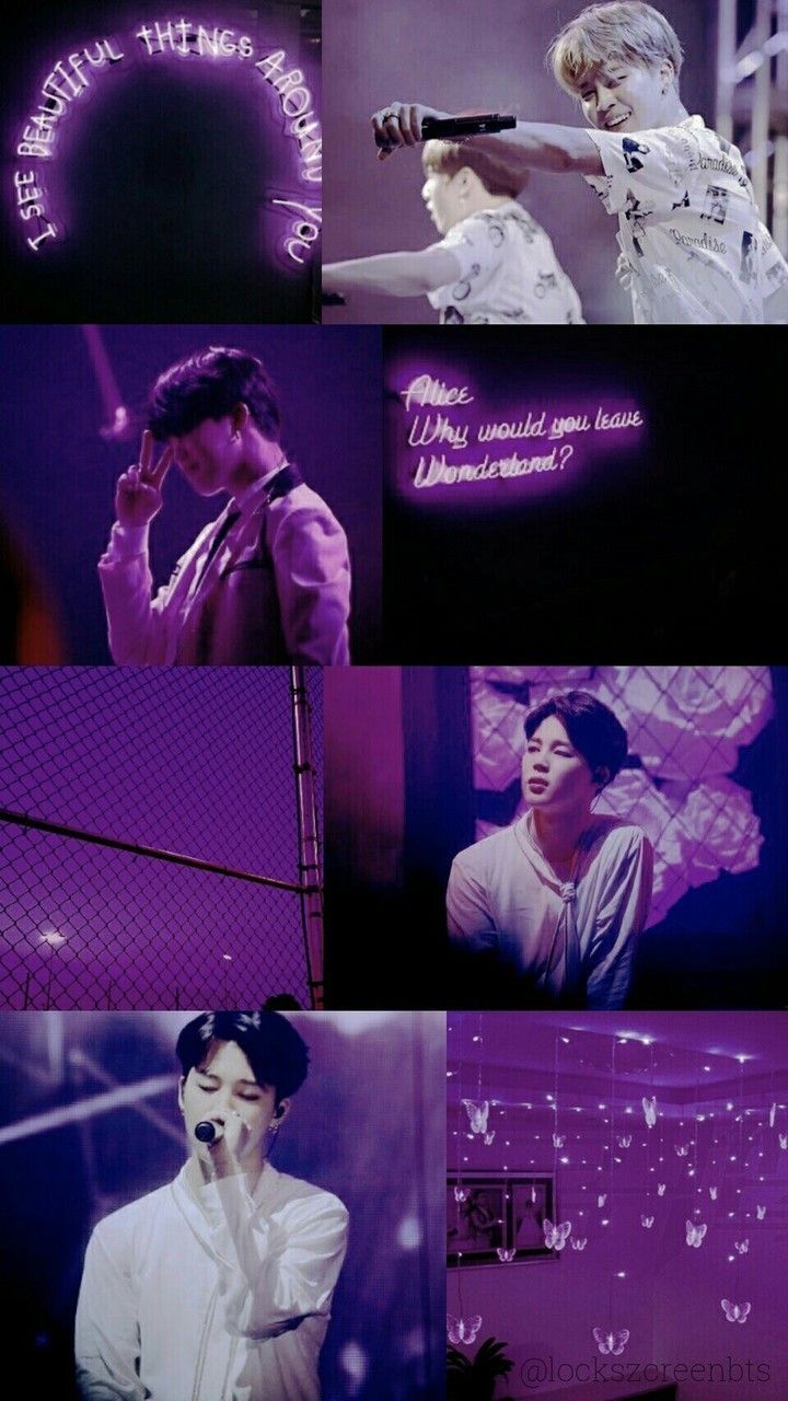 A purple aesthetic for Lockscreen BTS - Jimin