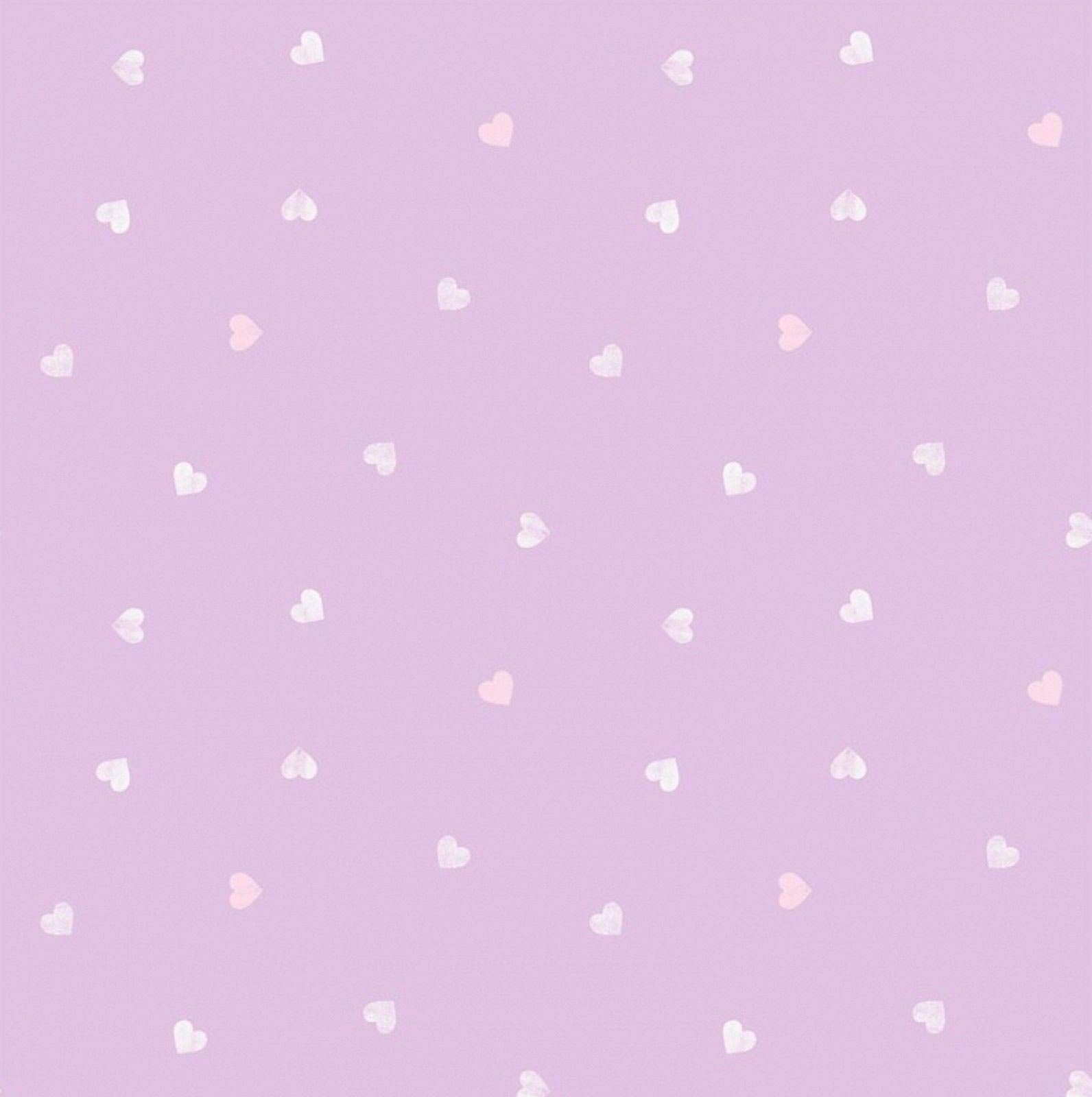 Pink hearts on a pink background - Pastel purple