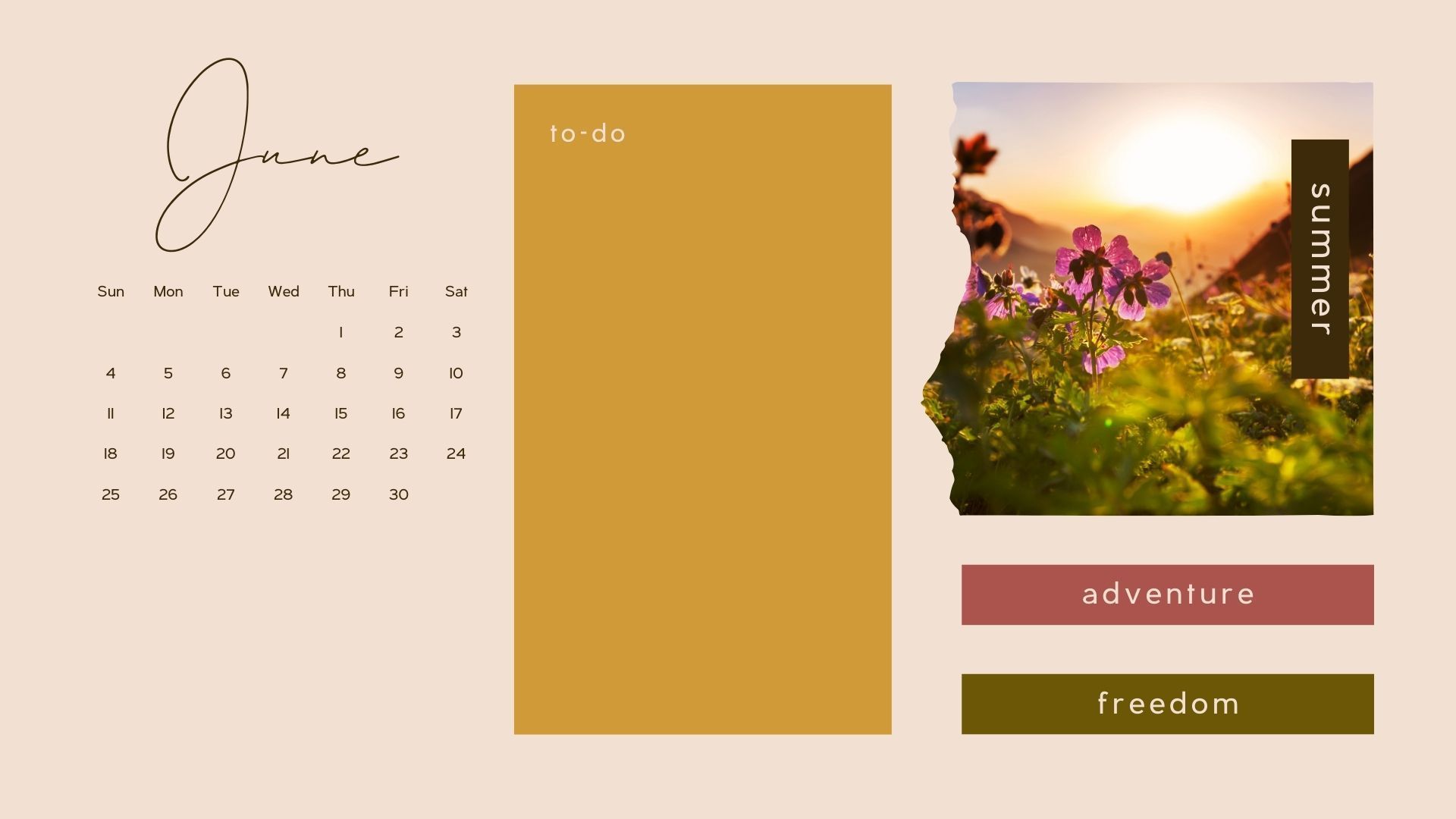 June Calendar Wallpaper (2023 Free Update)