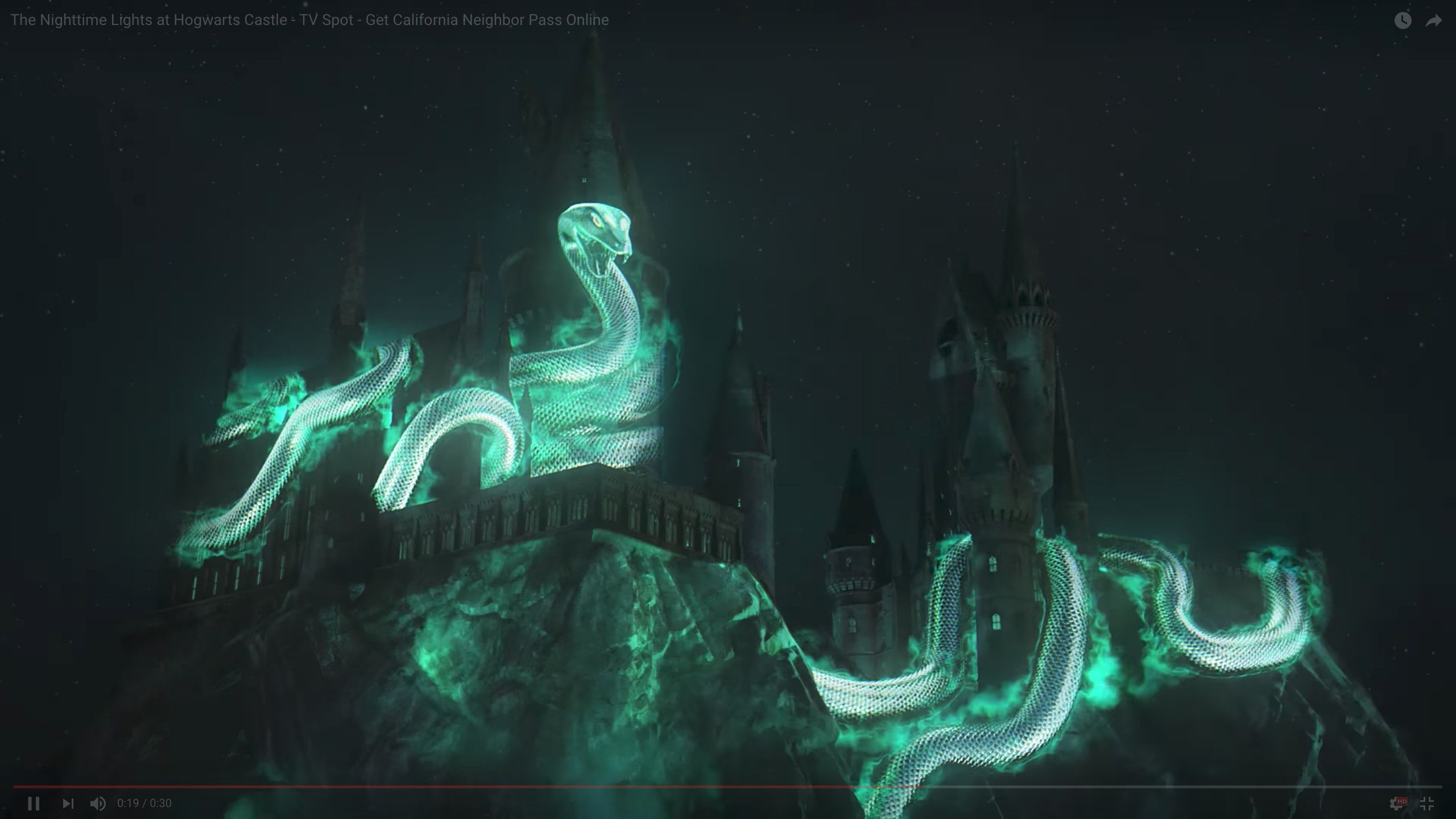 A screenshot of the nightgale lights at Hogwarts castle. - Harry Potter, Slytherin