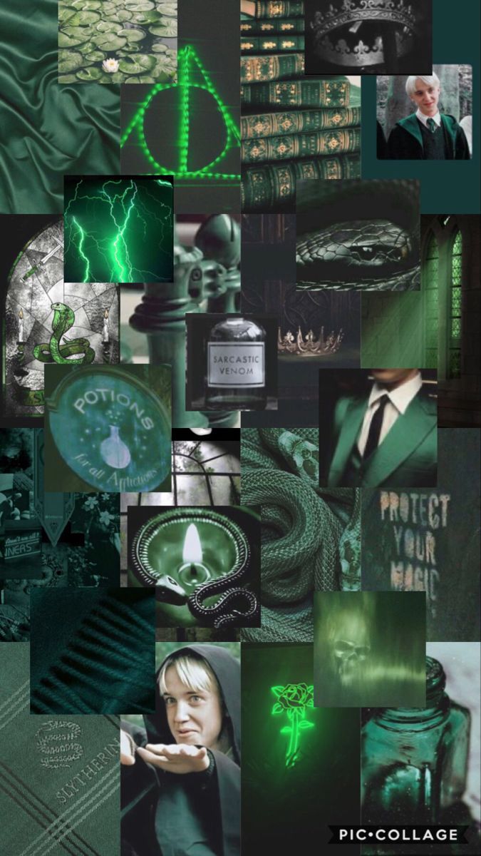 Green aesthetic wallpaper background pictures of the Harry Potter series. - Harry Potter, Slytherin