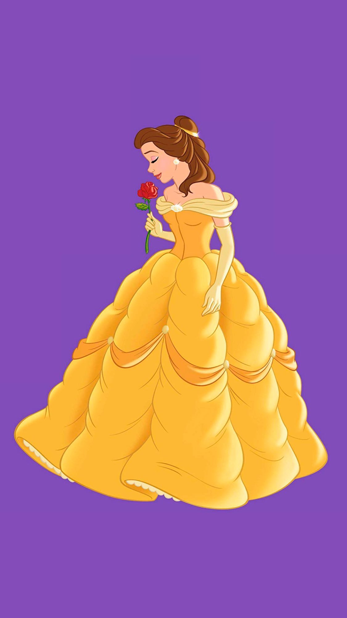 Belle from Beauty and the Beast holding a rose. - Belle