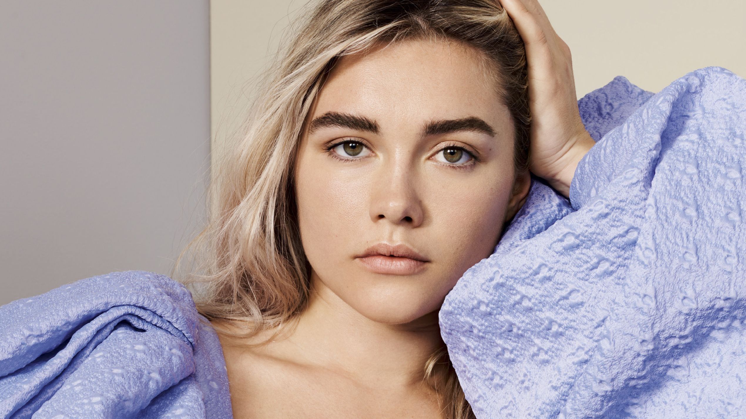 Mobile wallpaper: Blonde, English, Face, Celebrity, Actress, Florence Pugh, 982833 download the picture for free