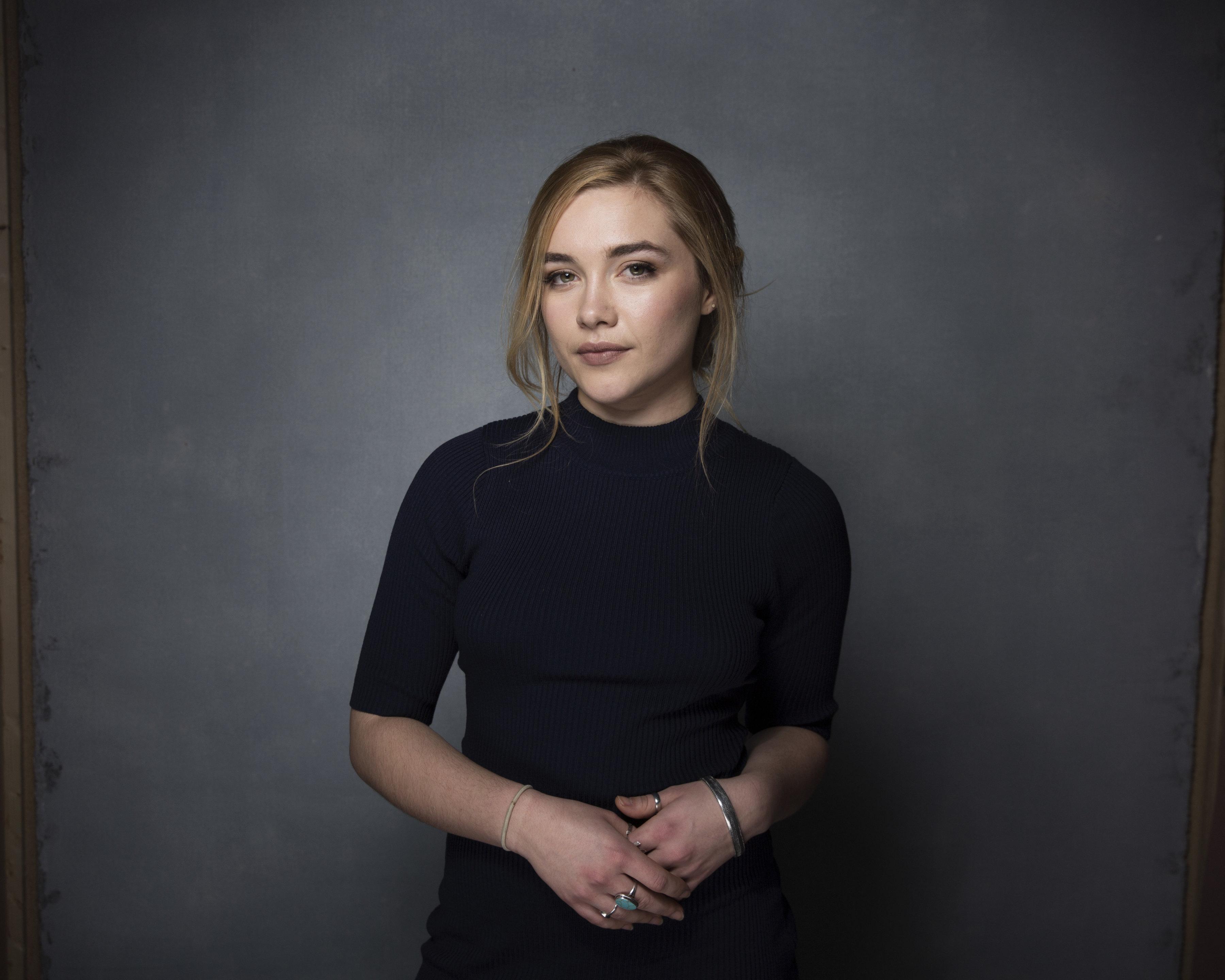 This image may contain and Finger - Florence Pugh