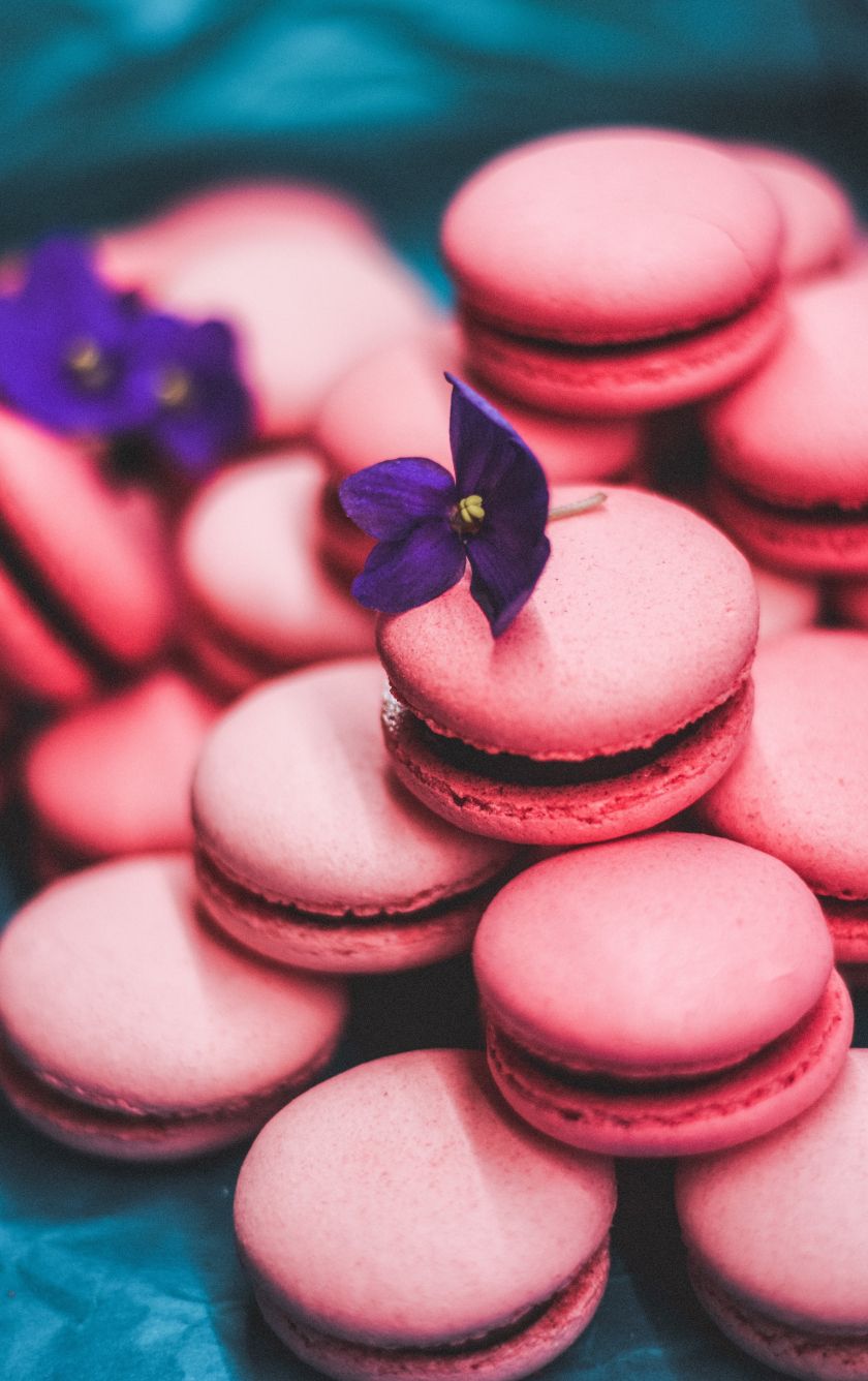 Download wallpaper 840x1336 macaron tower, pink, iphone iphone 5s, iphone 5c, ipod touch, 840x1336 HD background, 25409