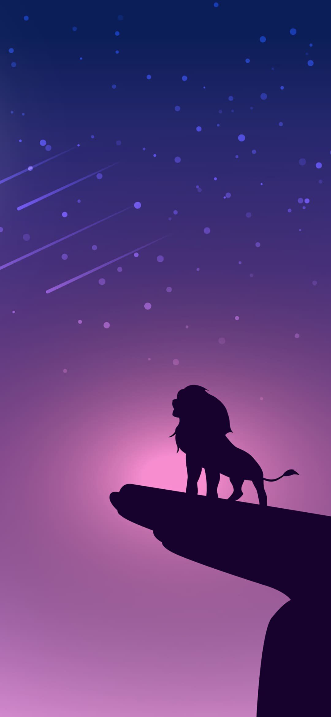 The lion king silhouette minimal Wallpaper Download