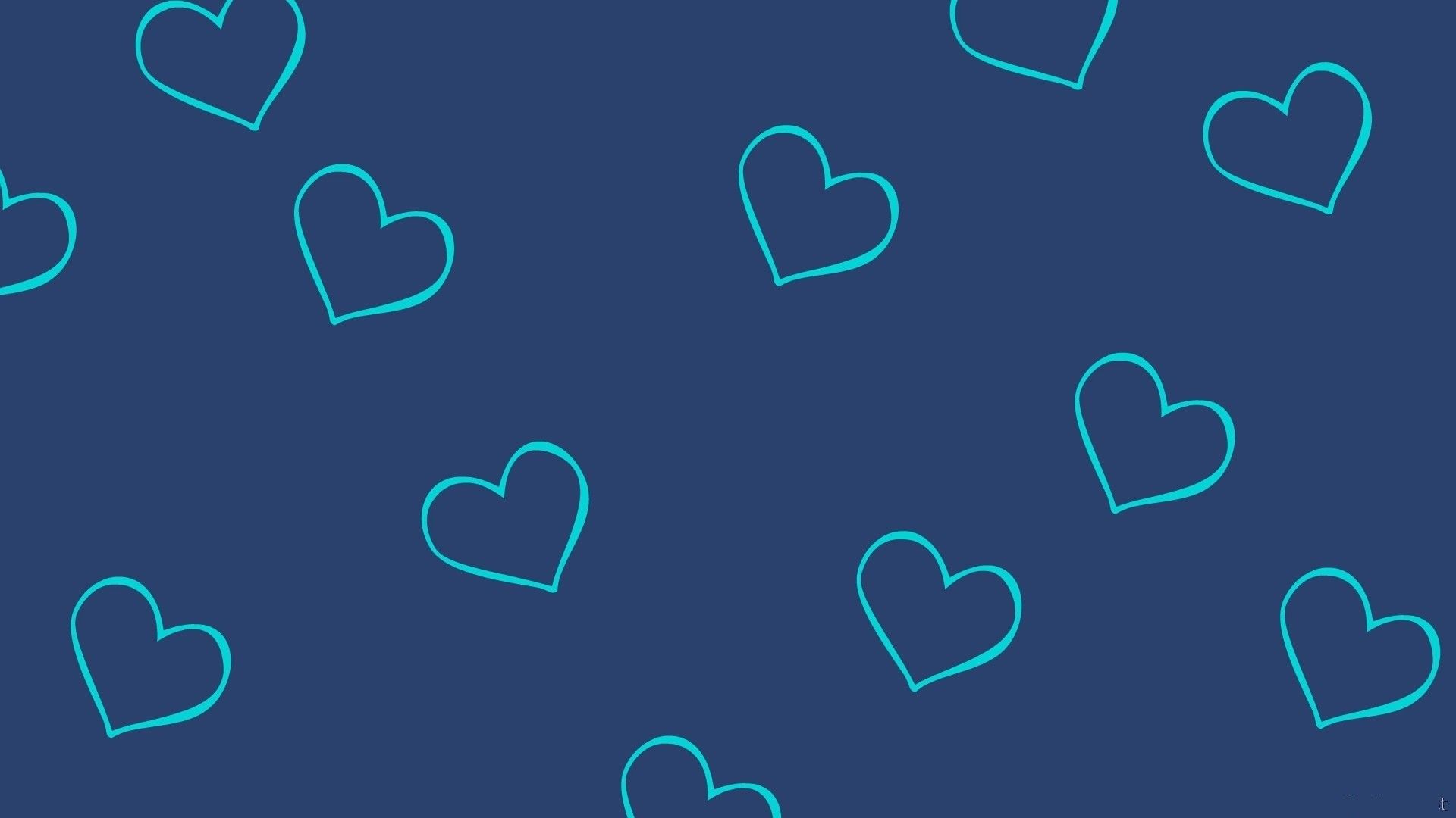Blue hearts on a blue background - Heart