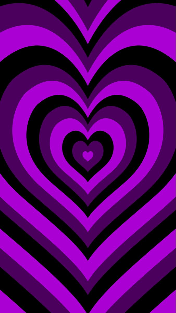 A wallpaper with a heart pattern in purple and black - Heart