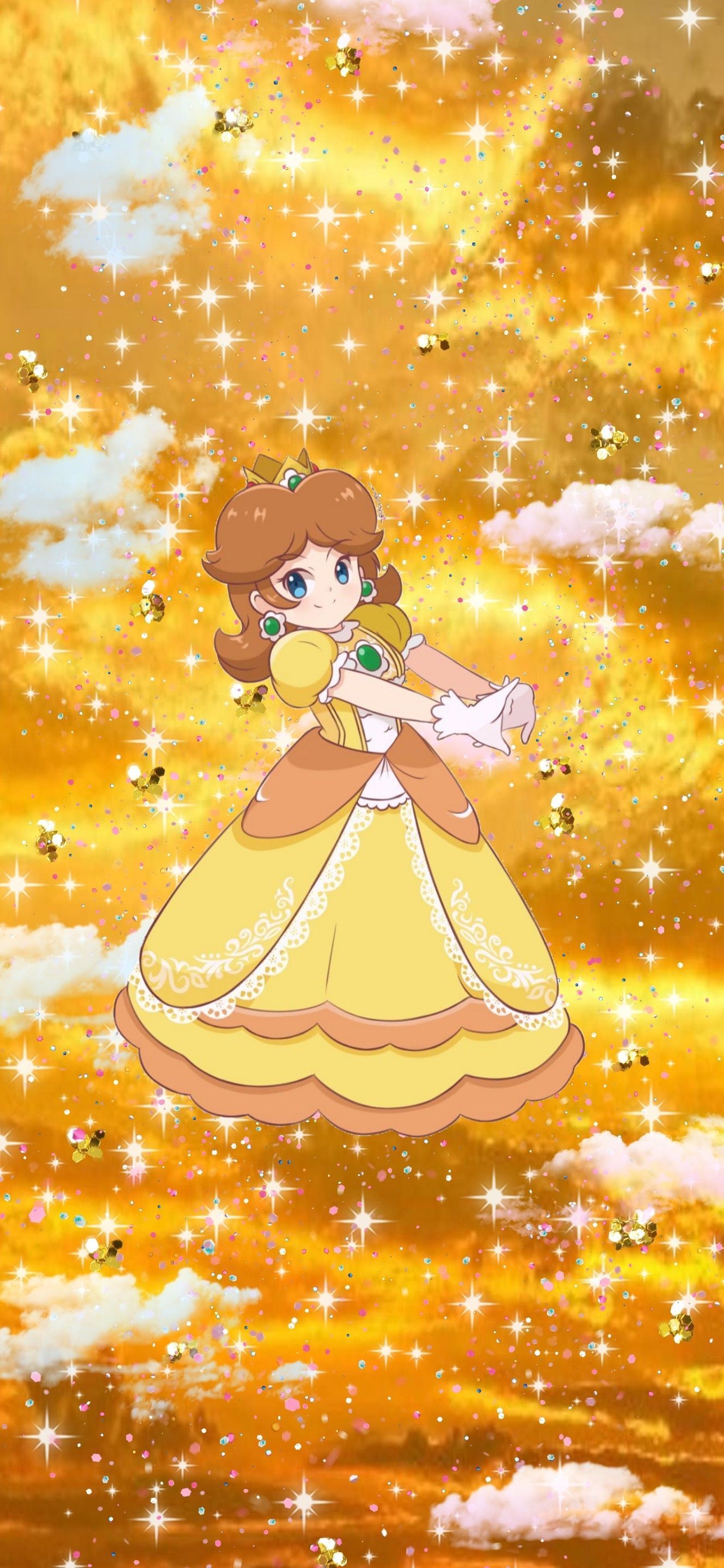 Nintendo Princess Daisy yellow aesthetic Phone Wallpaper. Daisy wallpaper, Princess daisy, Cute wallpaper
