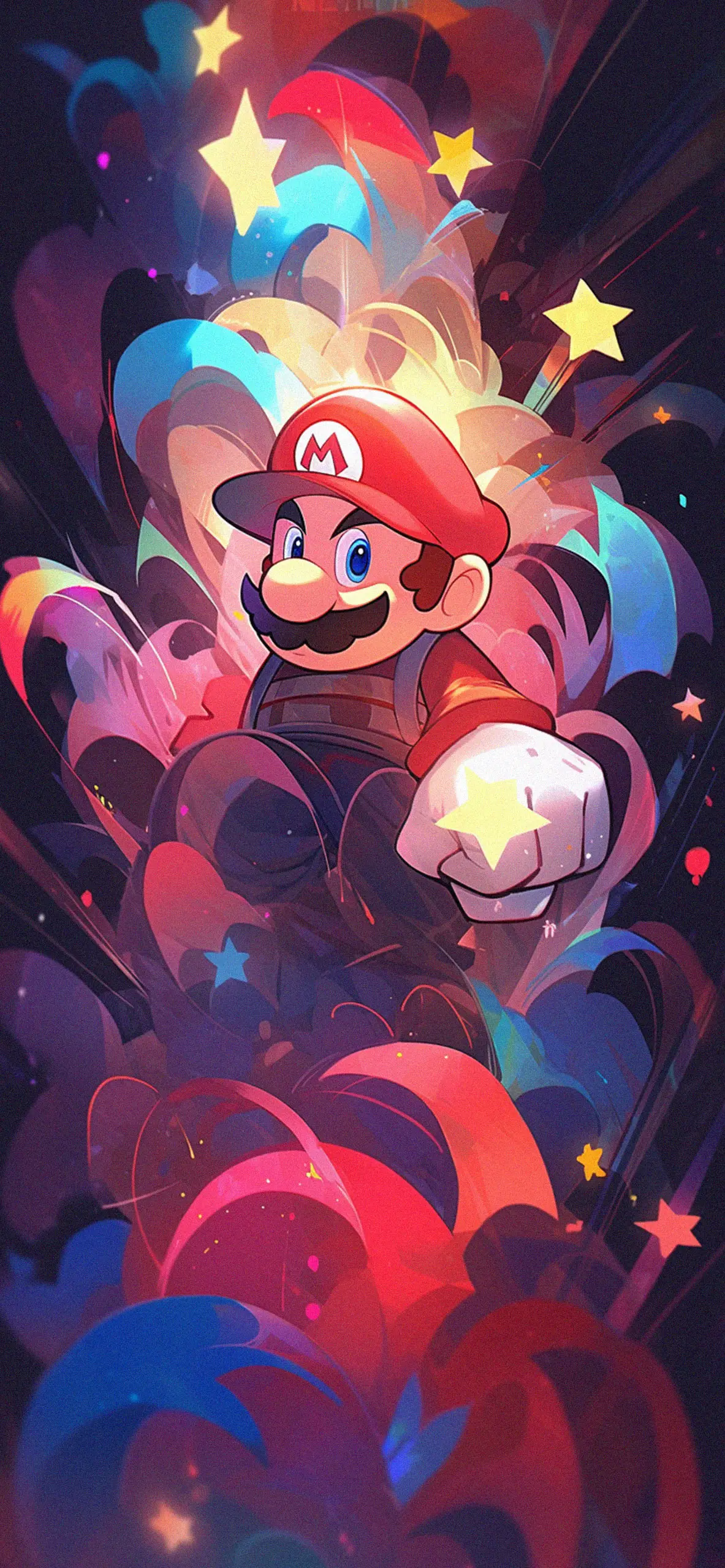 Super Mario Abstract Art Wallpaper Super Mario Wallpaper