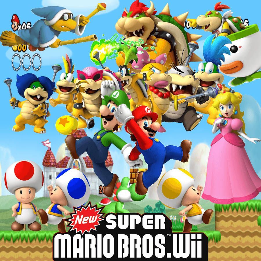 Download Super Mario Bros Video Game Characters Wallpaper