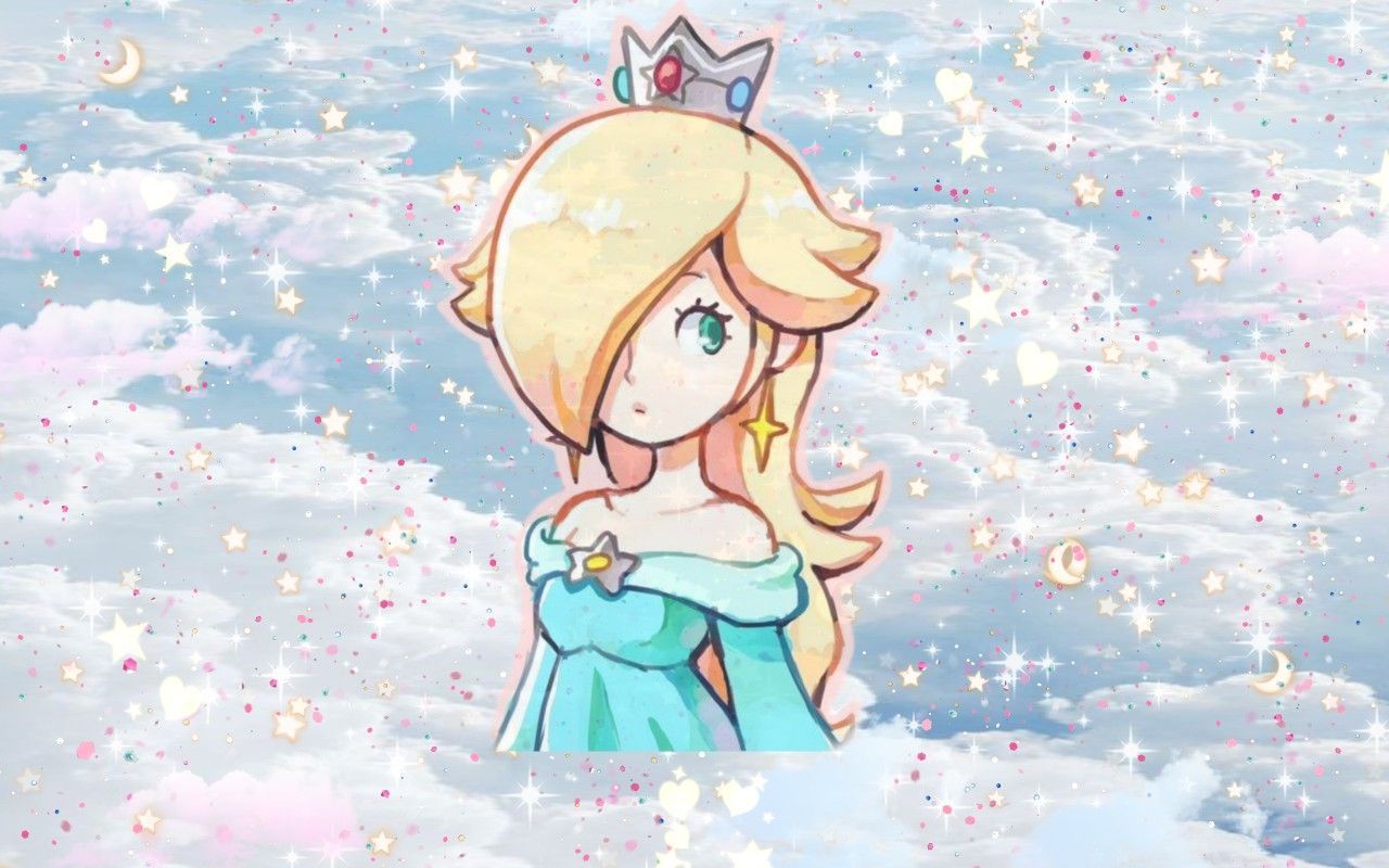 Nintendo Princess Rosalina blue aesthetic Desktop Wallpaper. Super mario art, Mario fan art, Mario art