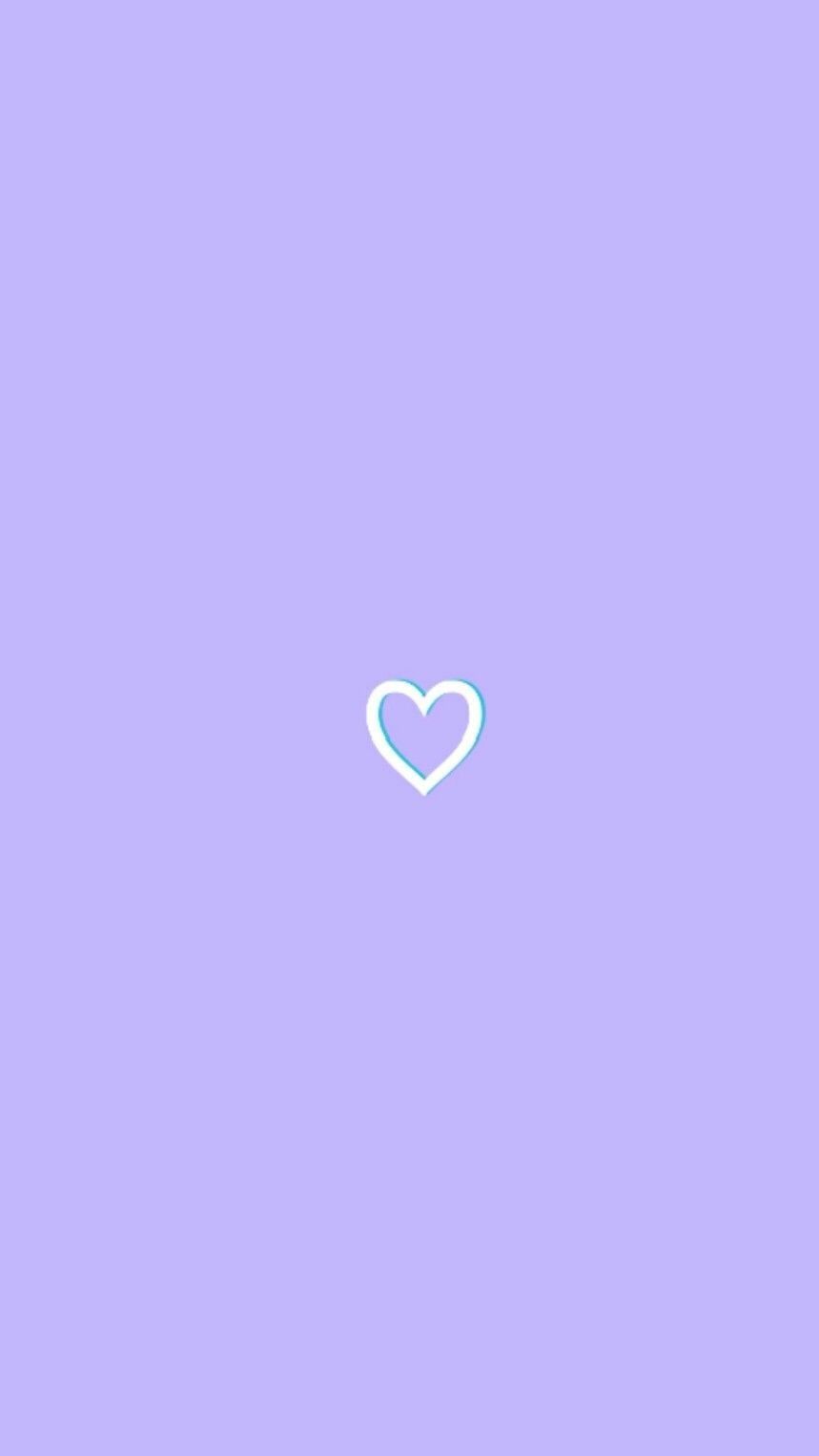 A heart shaped icon on purple background - Heart, light purple, pastel purple