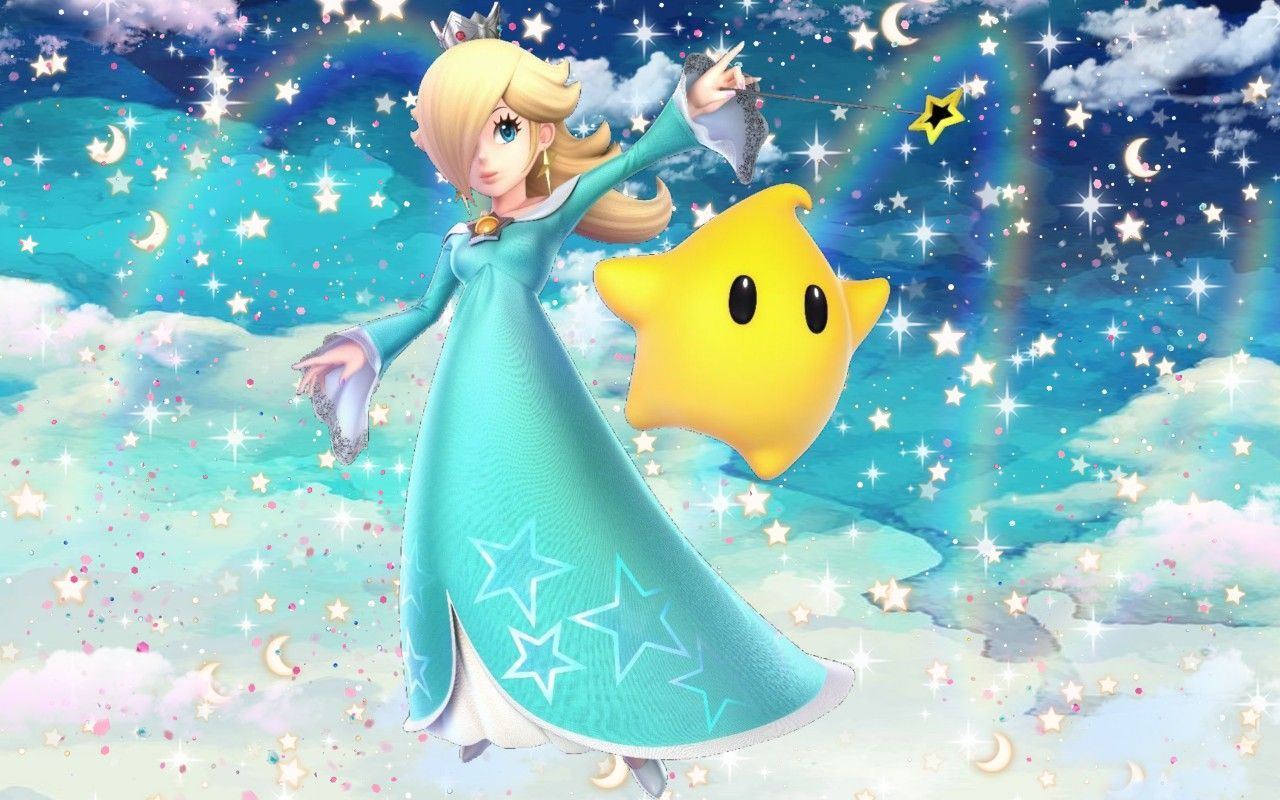 Nintendo Princess Rosalina blue aesthetic Desktop Wallpaper. Disney princess wallpaper, Nintendo princess, Cute wallpaper