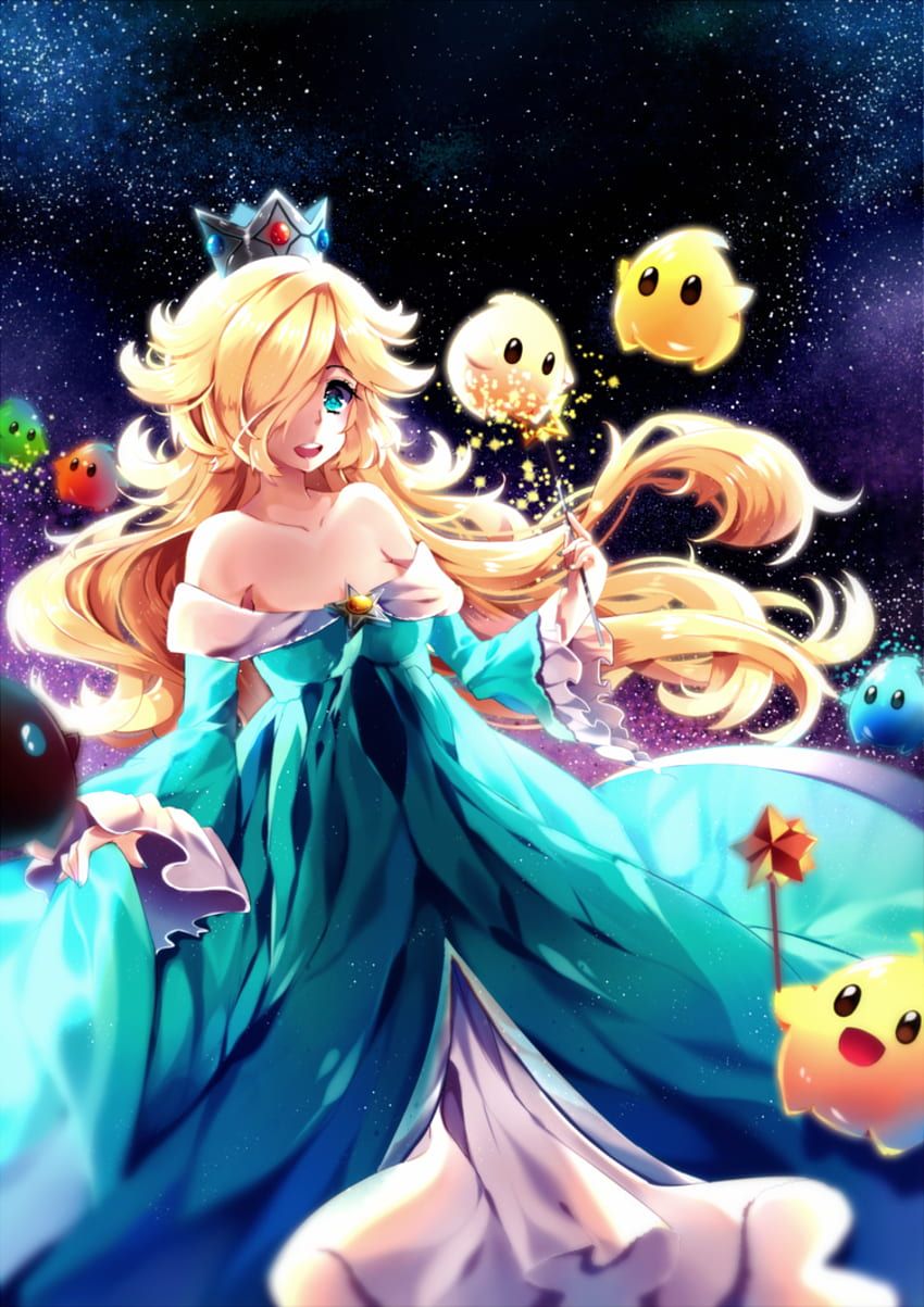 Rosalina and Luma, Princess Peach Anime HD phone wallpaper