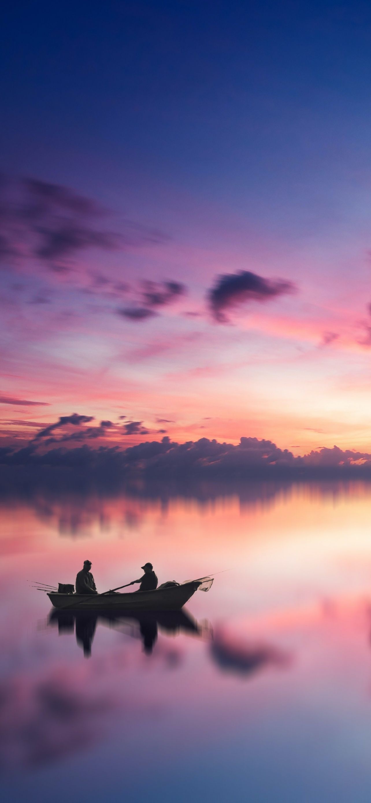 Golden hour Wallpaper 4K, Sunset, River, Aesthetic, Boating