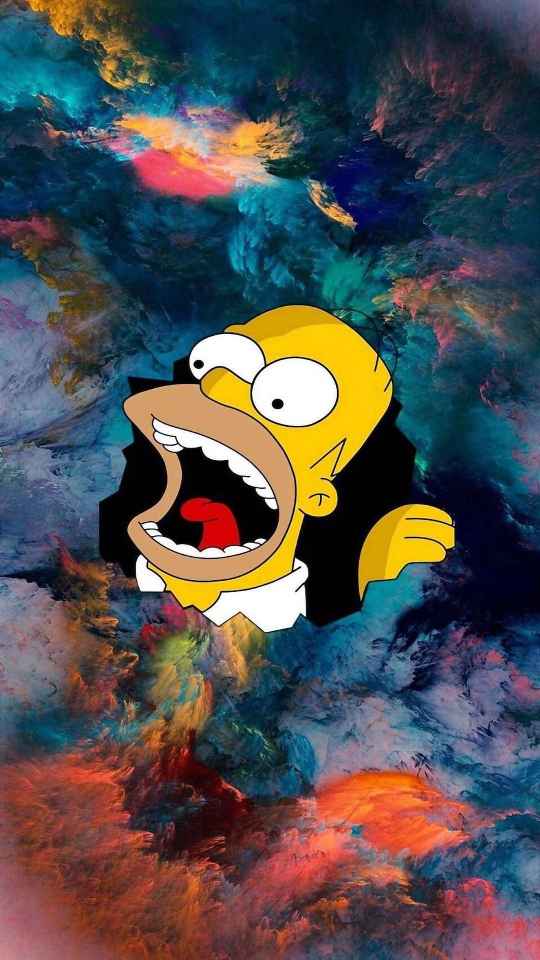 Download Funny Aesthetic Homer Black Hole Wallpaper