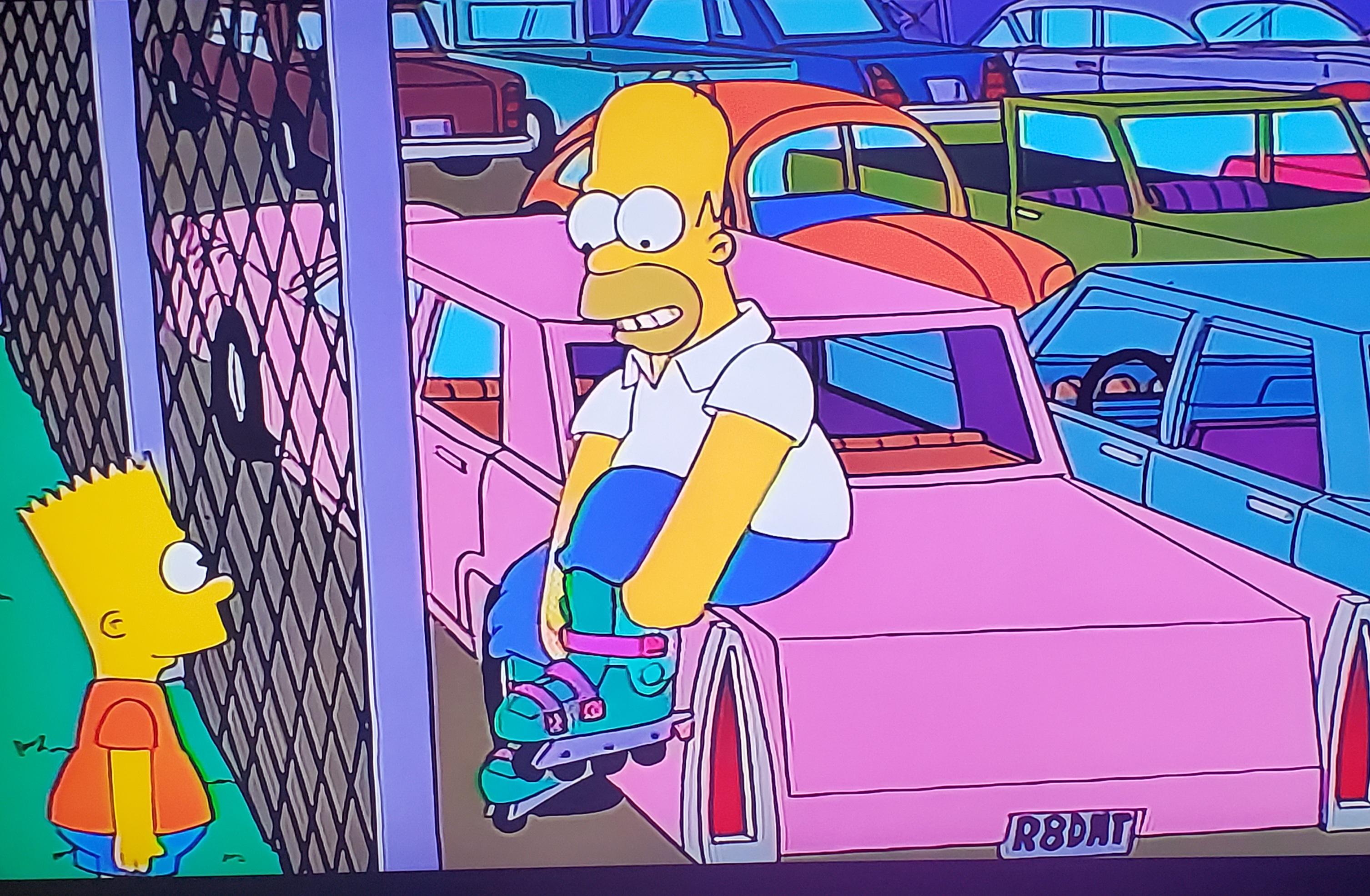 Homer the Great's license plate says 'Radiant'. - Homer Simpson