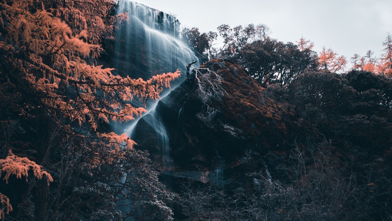 A waterfall is seen in this image. - Waterfall