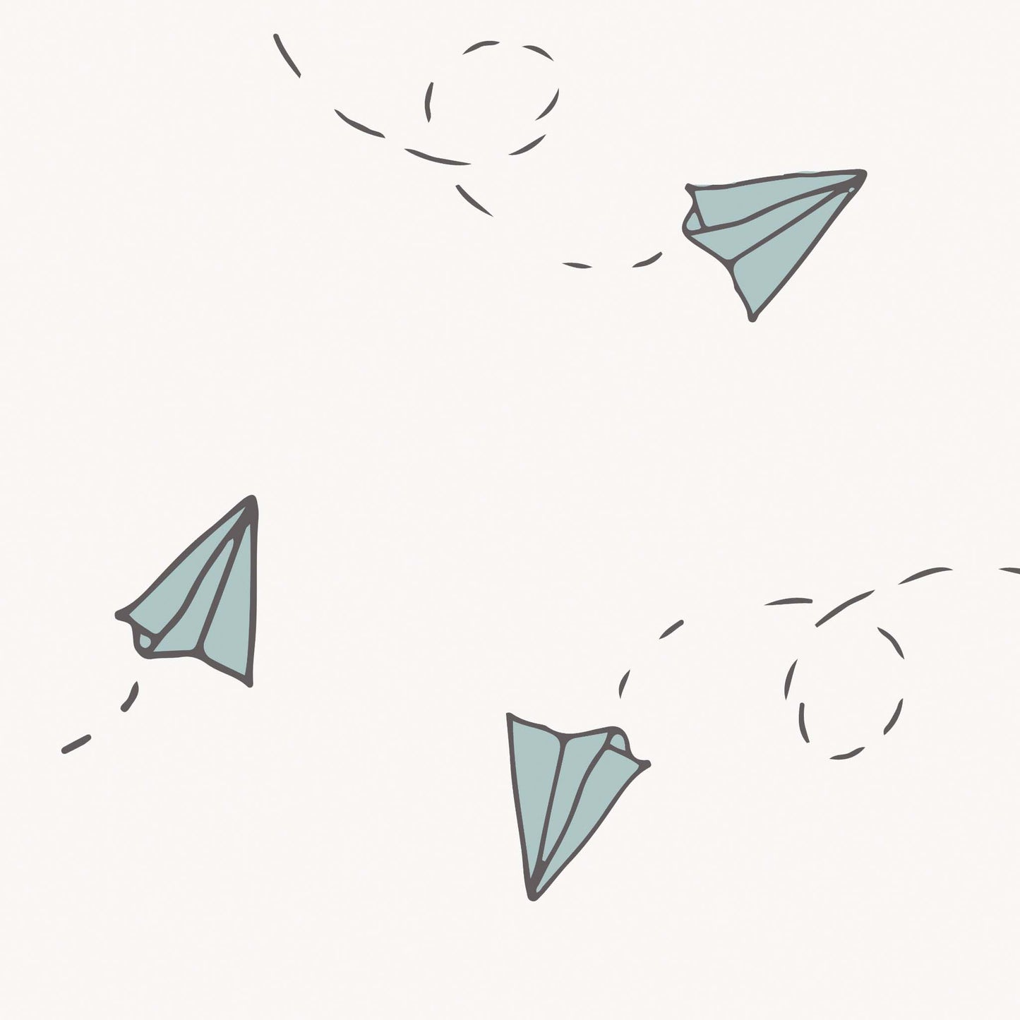 Illustration of three paper airplanes flying in the sky - Airplane