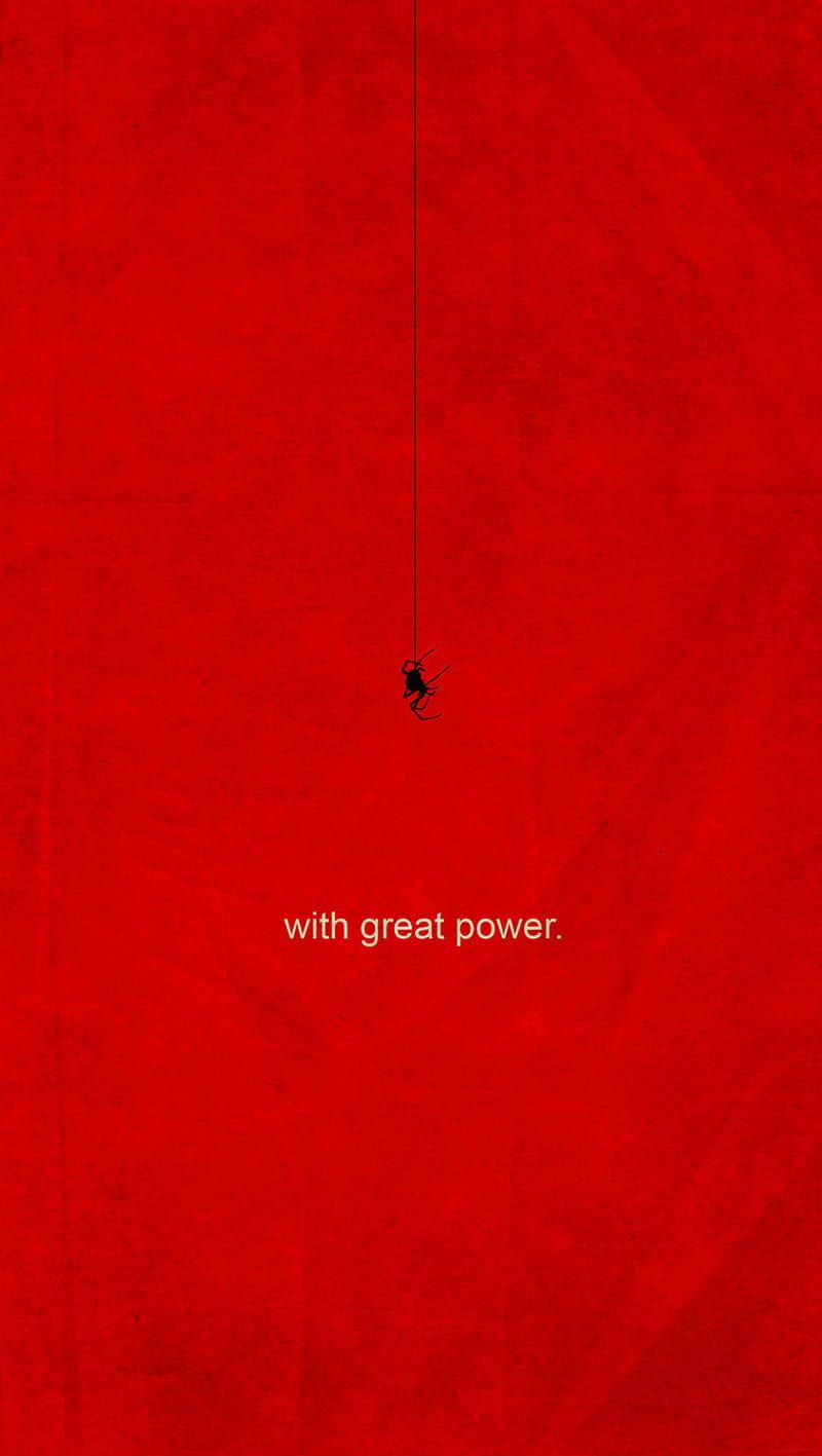 A minimalist poster of a spider with the tagline 