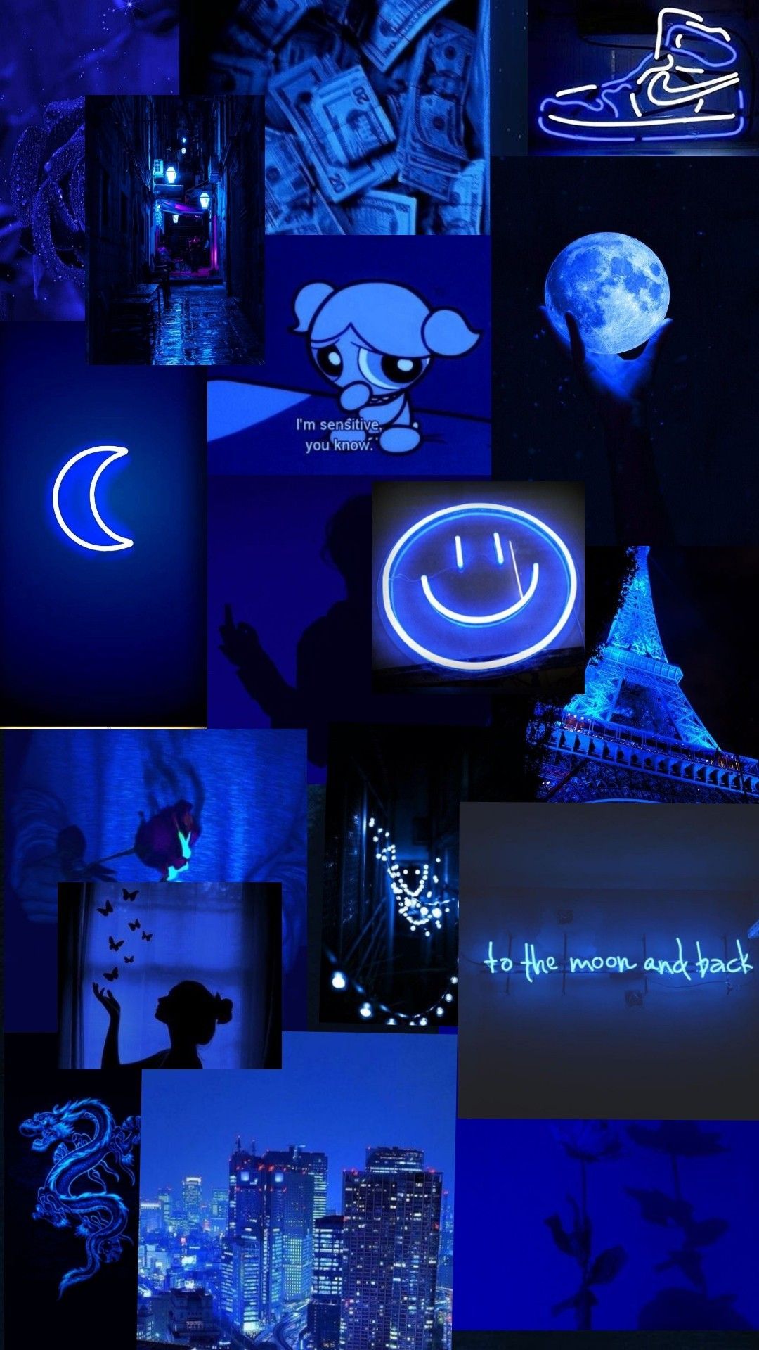 Blue Aesthetic Halloween Wallpaper