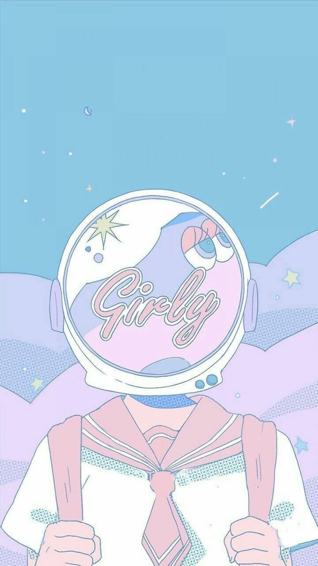 Download Space Themed Pretty Aesthetic Wallpaper