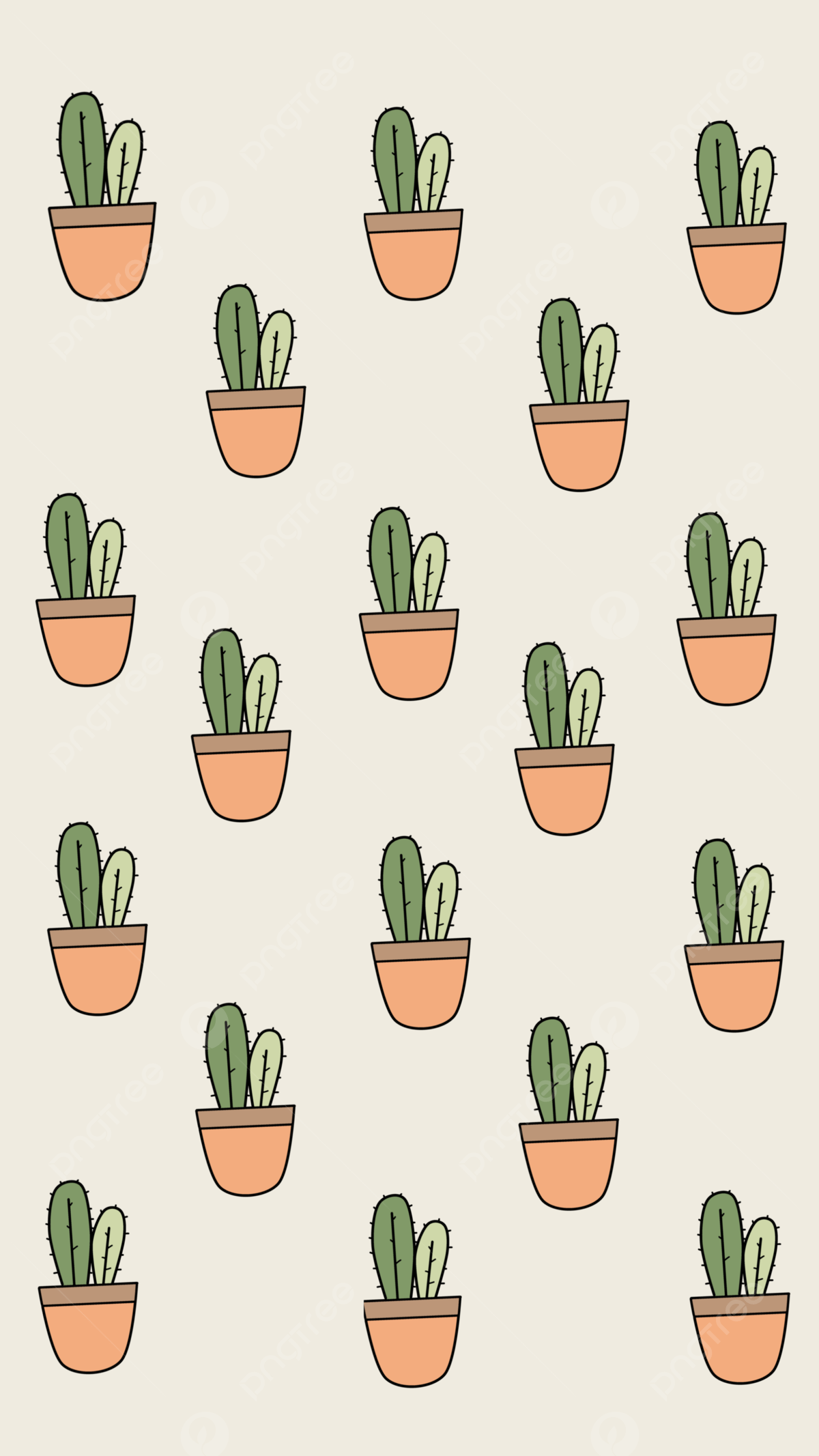 The Cute Cactus Wallpaper Background Wallpaper Image For Free Download