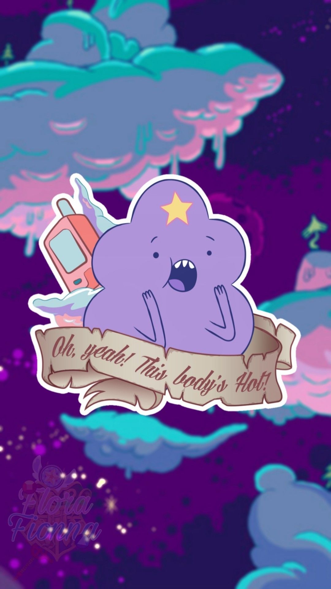 Adventure Time Lumpy Space Princess wallpaper for iPhone with resolution 1080x1920 pixel. You can make this wallpaper for your iPhone 5, 6, 7, 8, X backgrounds, Mobile Screensaver, or iPad Lock Screen - Adventure Time
