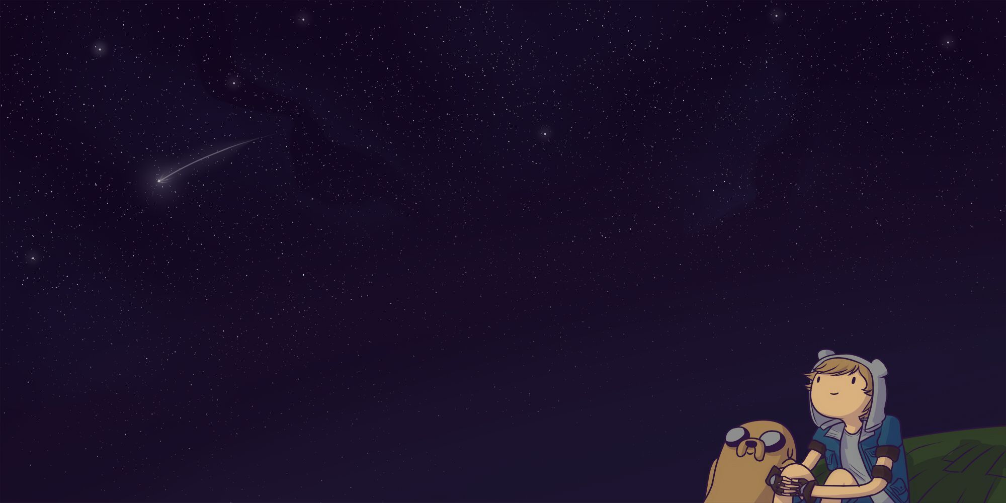 Adventure Time wallpaper with Jake and Finn watching the stars - Adventure Time