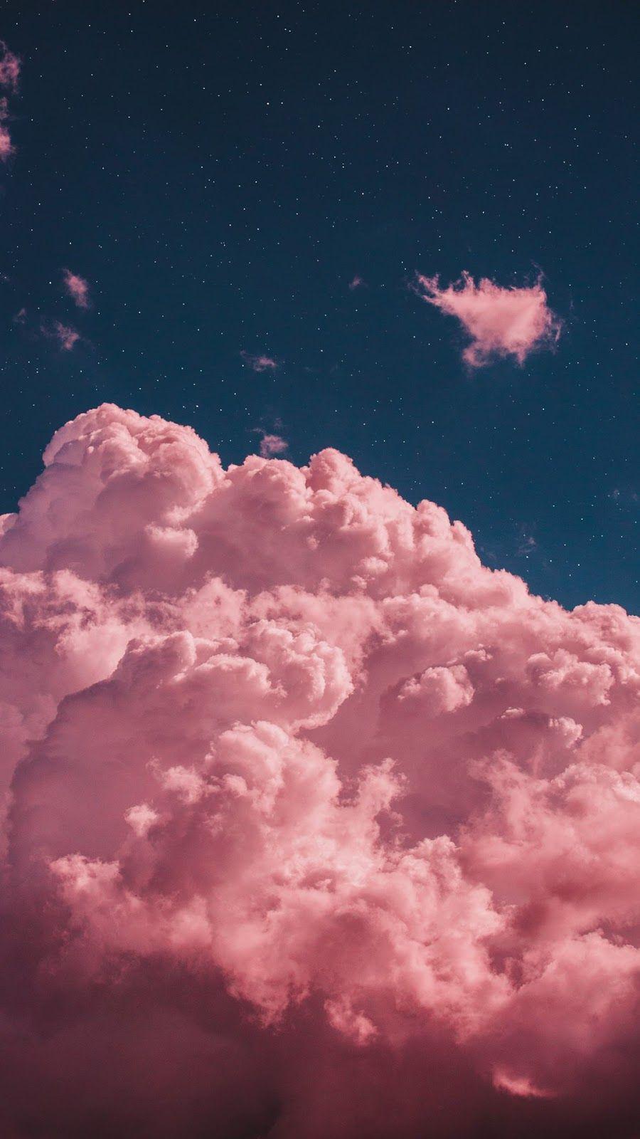A pink cloud in the sky at night - Cloud