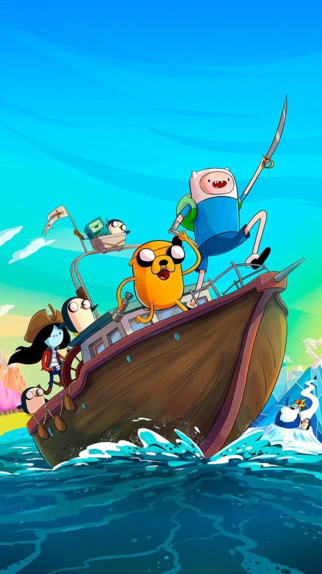 Adventure Time Characters iPhone Wallpaper with high-resolution 1080x1920 pixel. You can use this wallpaper for your iPhone 5, 6, 7, 8, X, XS, XR backgrounds, Mobile Screensaver, or iPad Lock Screen - Adventure Time