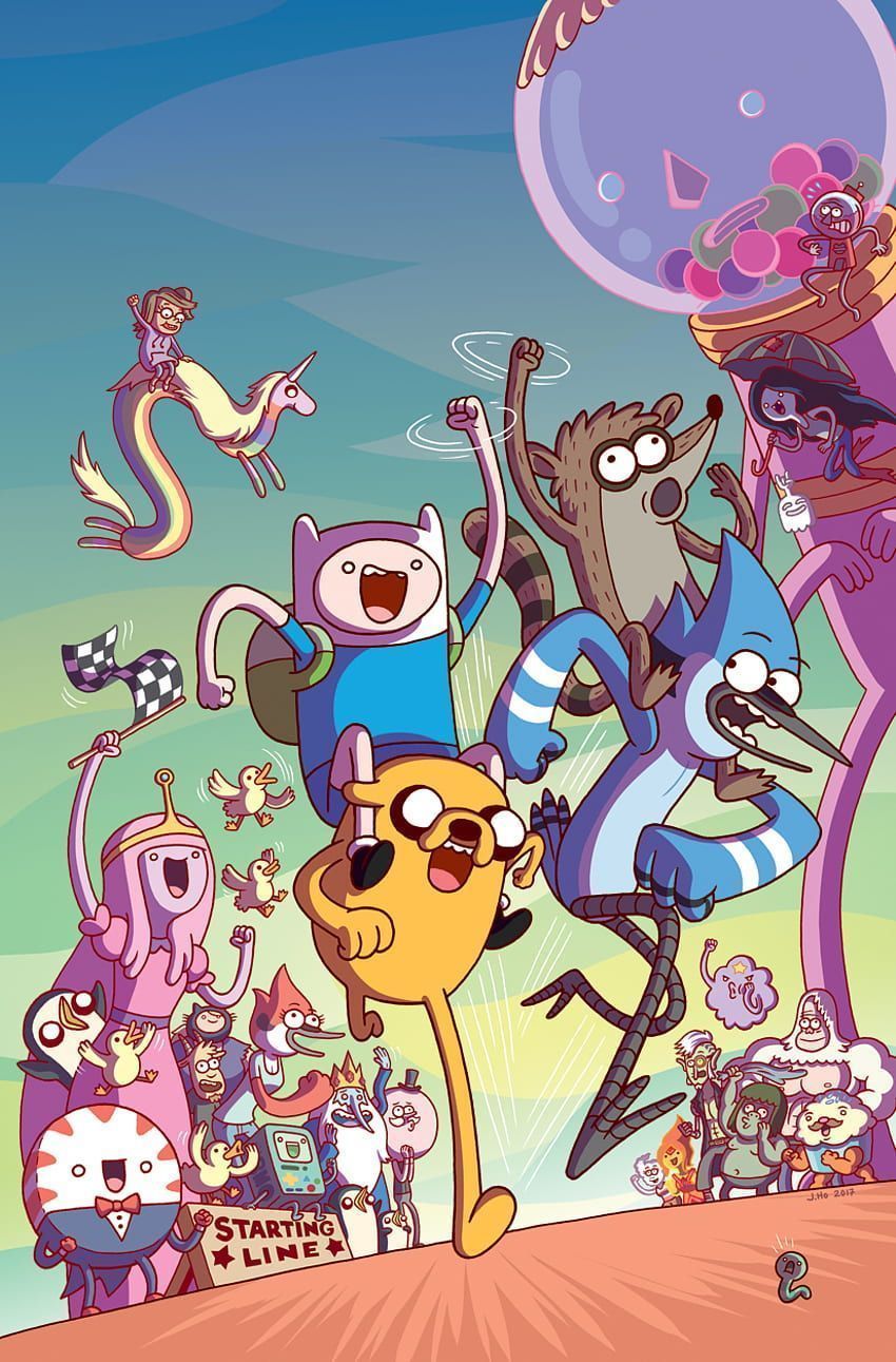 Adventure time aesthetic wallpaper with characters. - Adventure Time