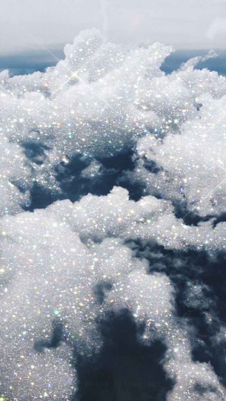 Clouds in the sky with sparkles - Bling