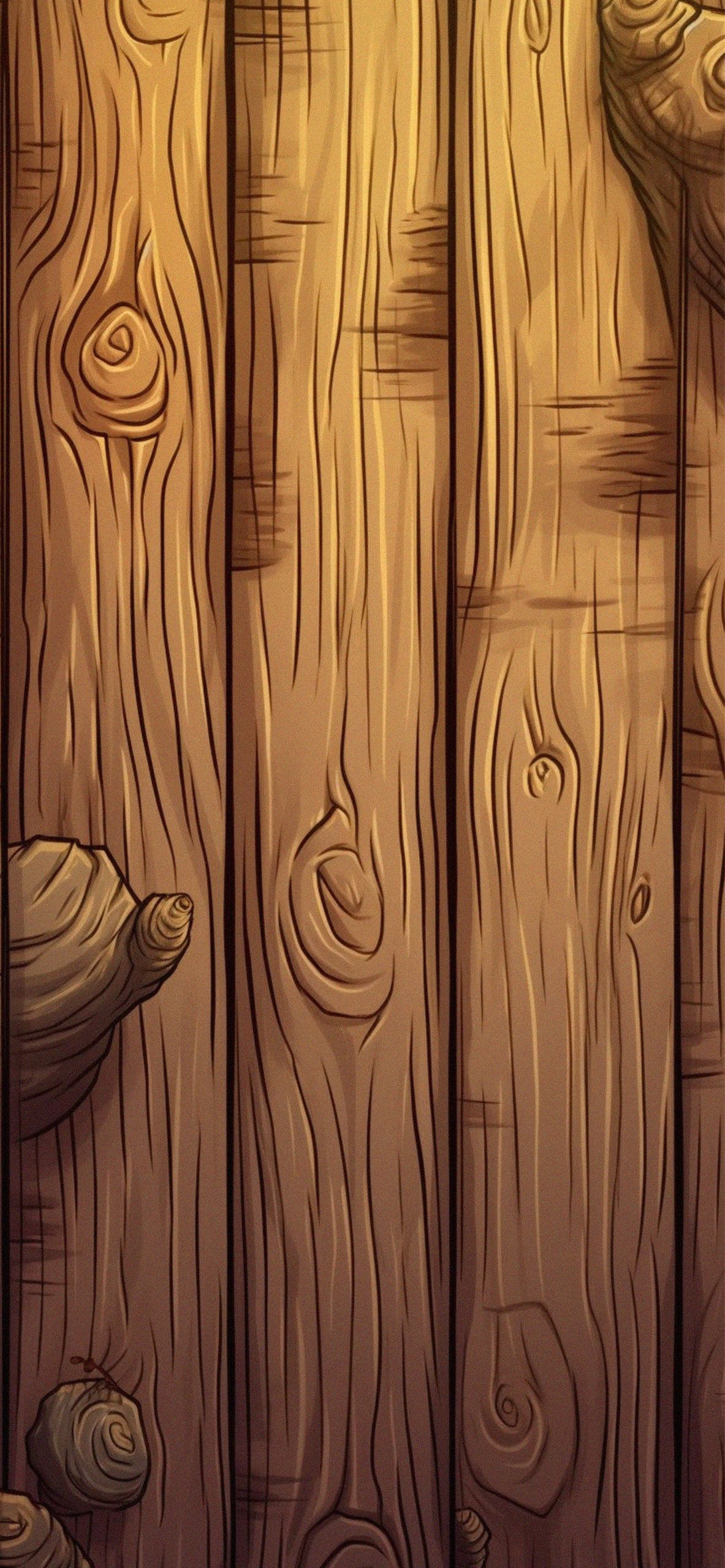 Wooden Pattern Cartoon Wallpaper Pattern Wallpaper