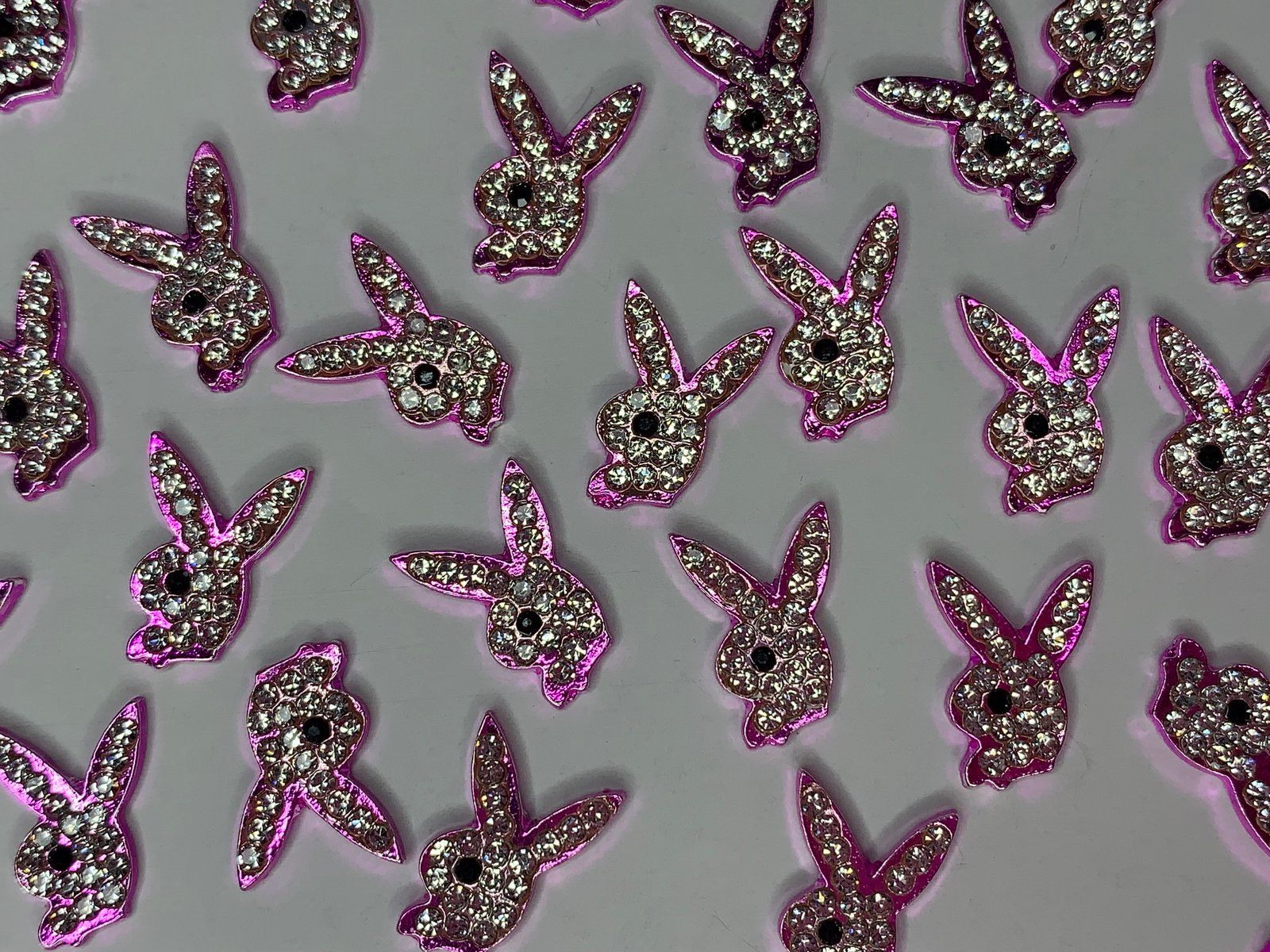 Pink Playboy Bunny Bling Charms. Girls Trap Too Supply