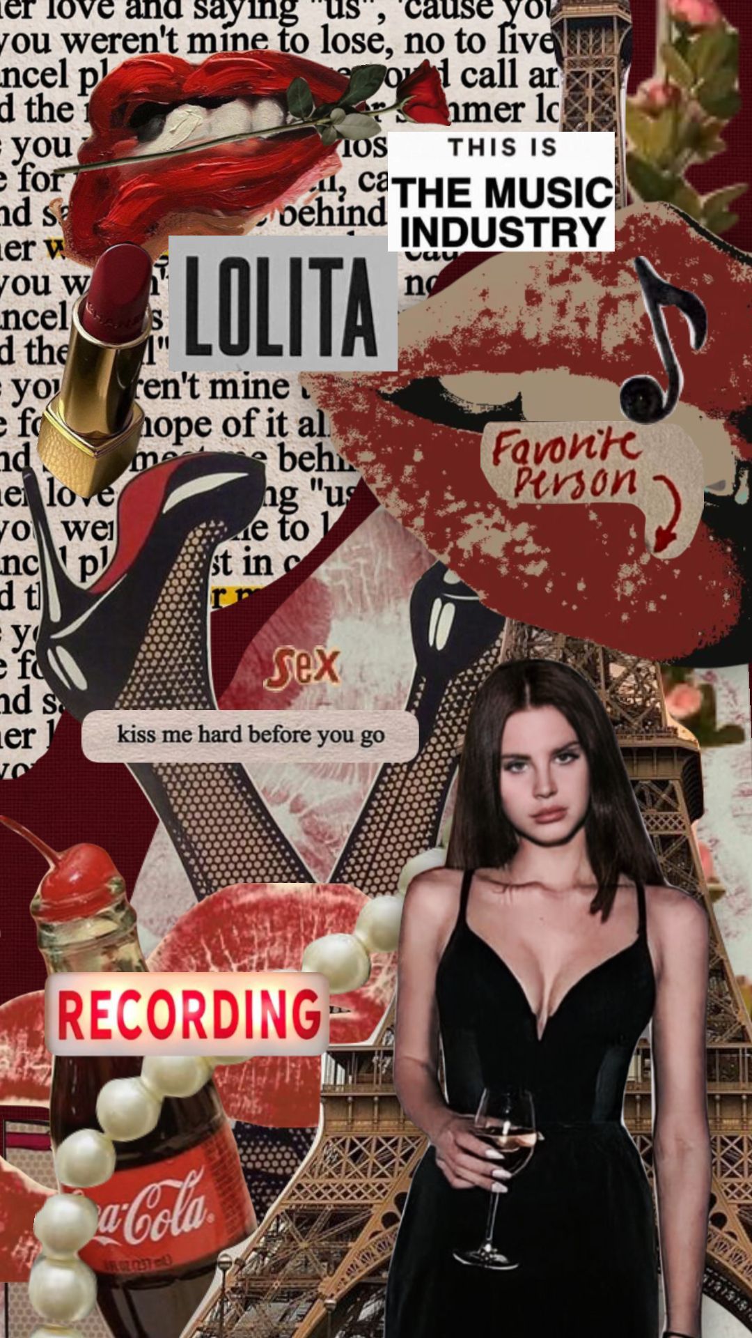lana del rey #lana #lanadelrey #coquette # aesthetic #downtowngirl #cherry #cola #vintage #red