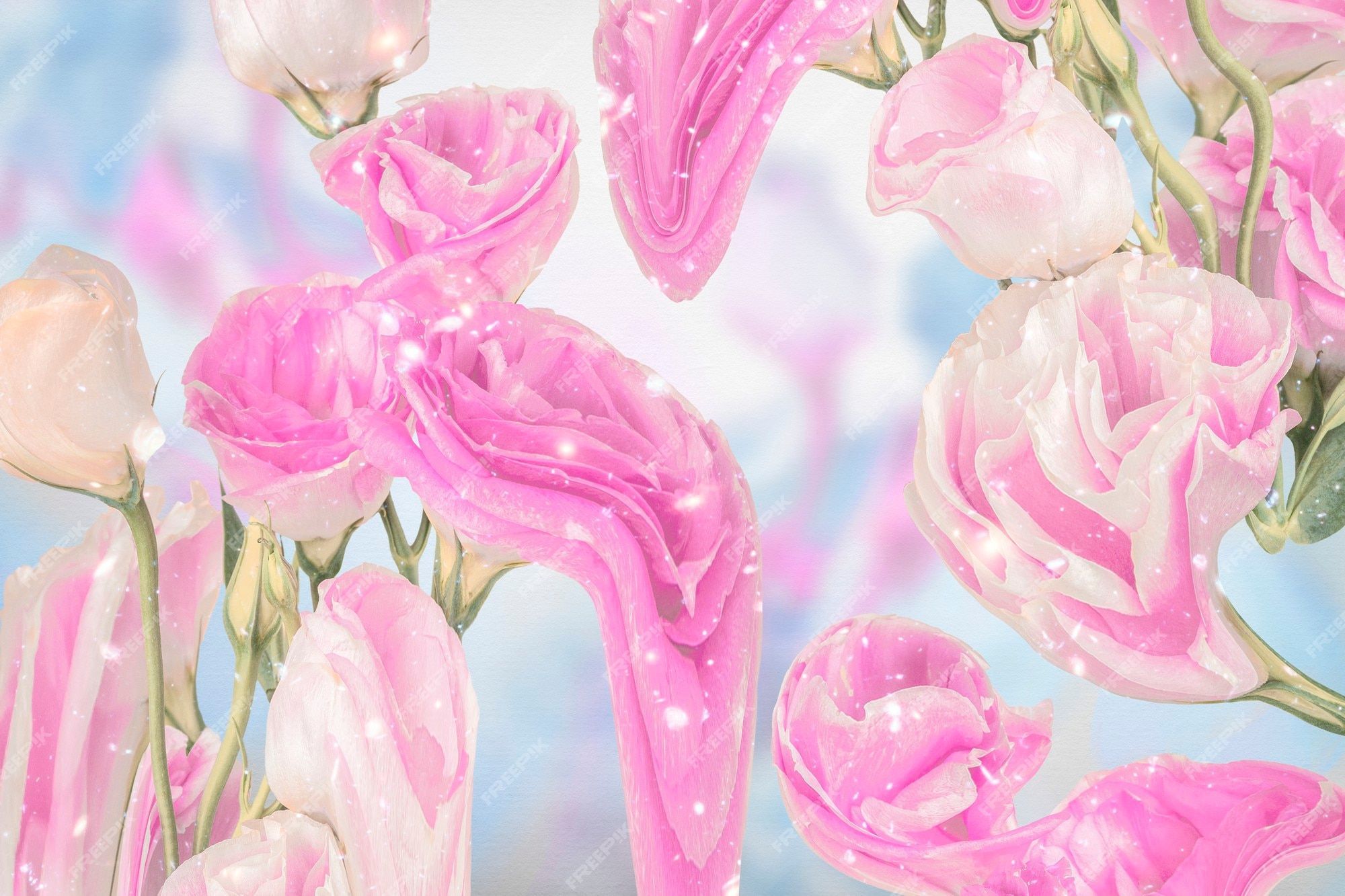 Free Photo. Pink floral background wallpaper, trippy aesthetic design