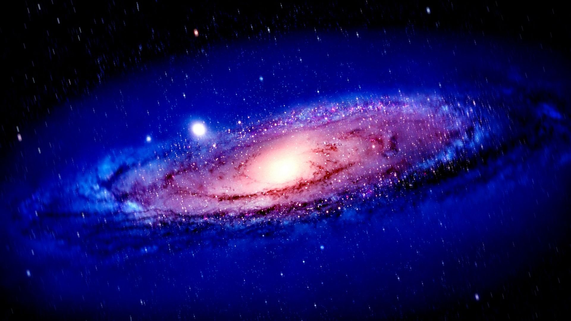 The Andromeda galaxy, also known as Messier object 31 or simply M31, is a spiral galaxy about 2.5 million light-years away in the constellation Andromeda. - Space