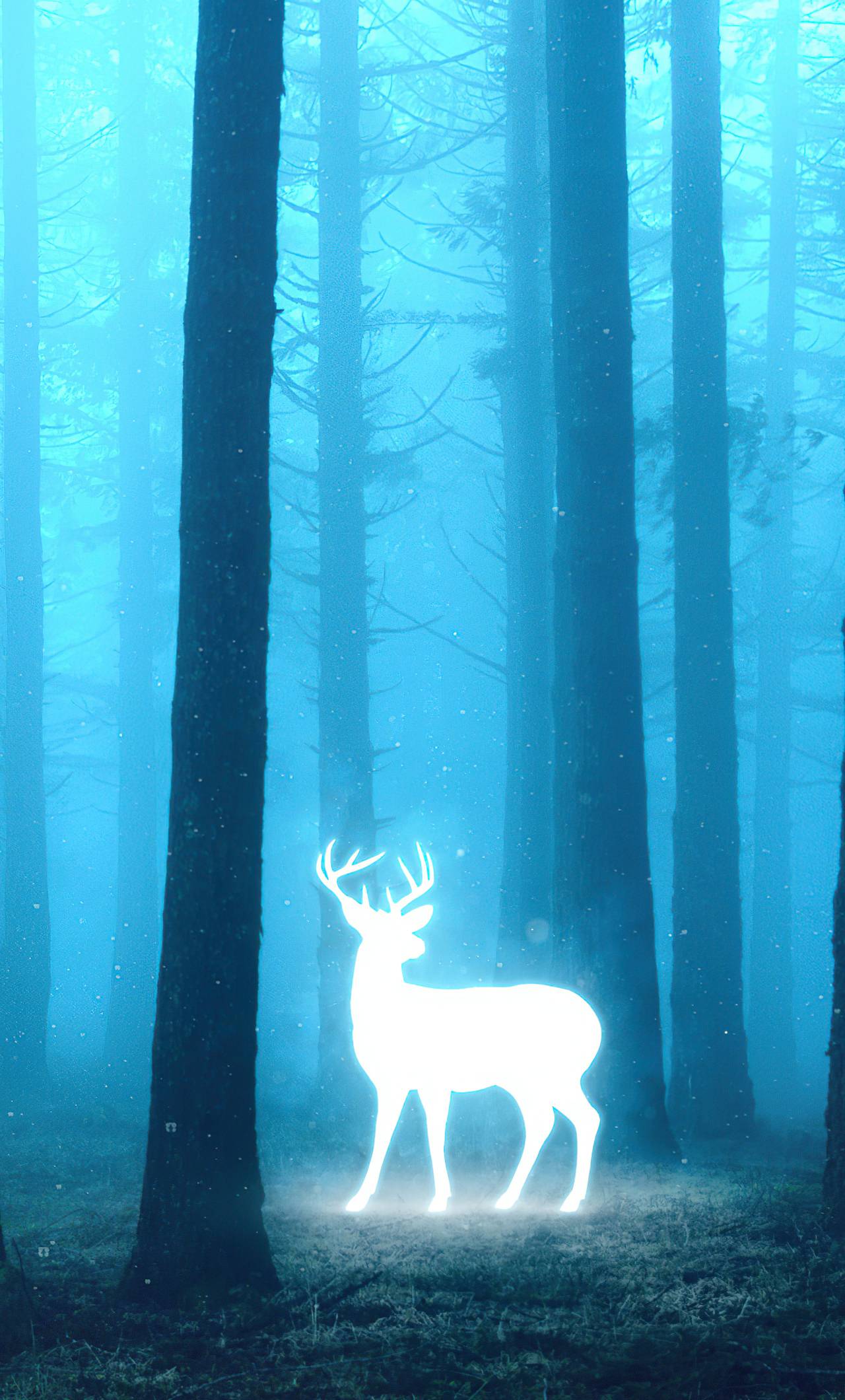 Deer In Magical Forest iPhone HD 4k Wallpaper, Image, Background, Photo and Picture