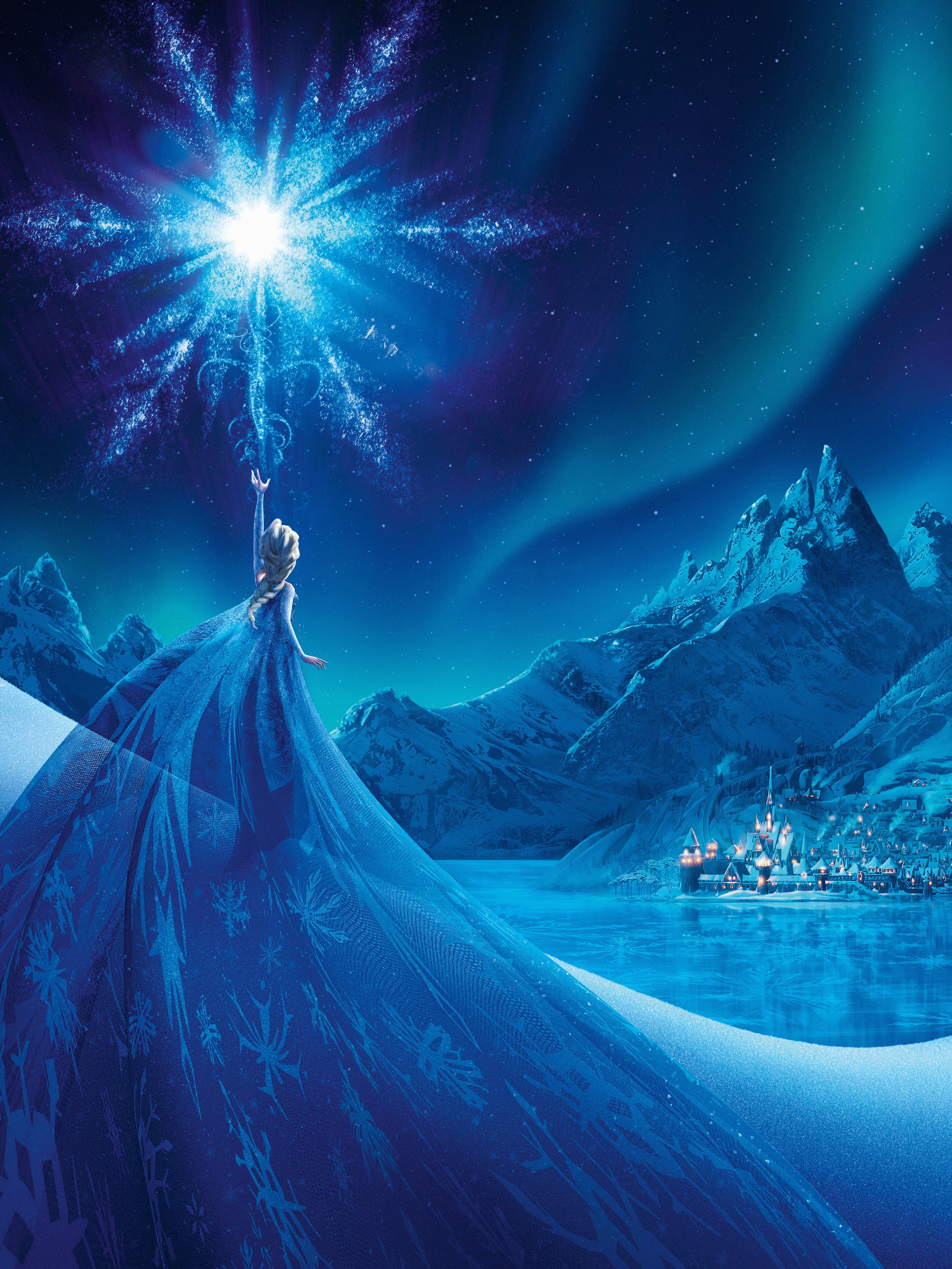 Elsa looking at the Northern Lights - Elsa