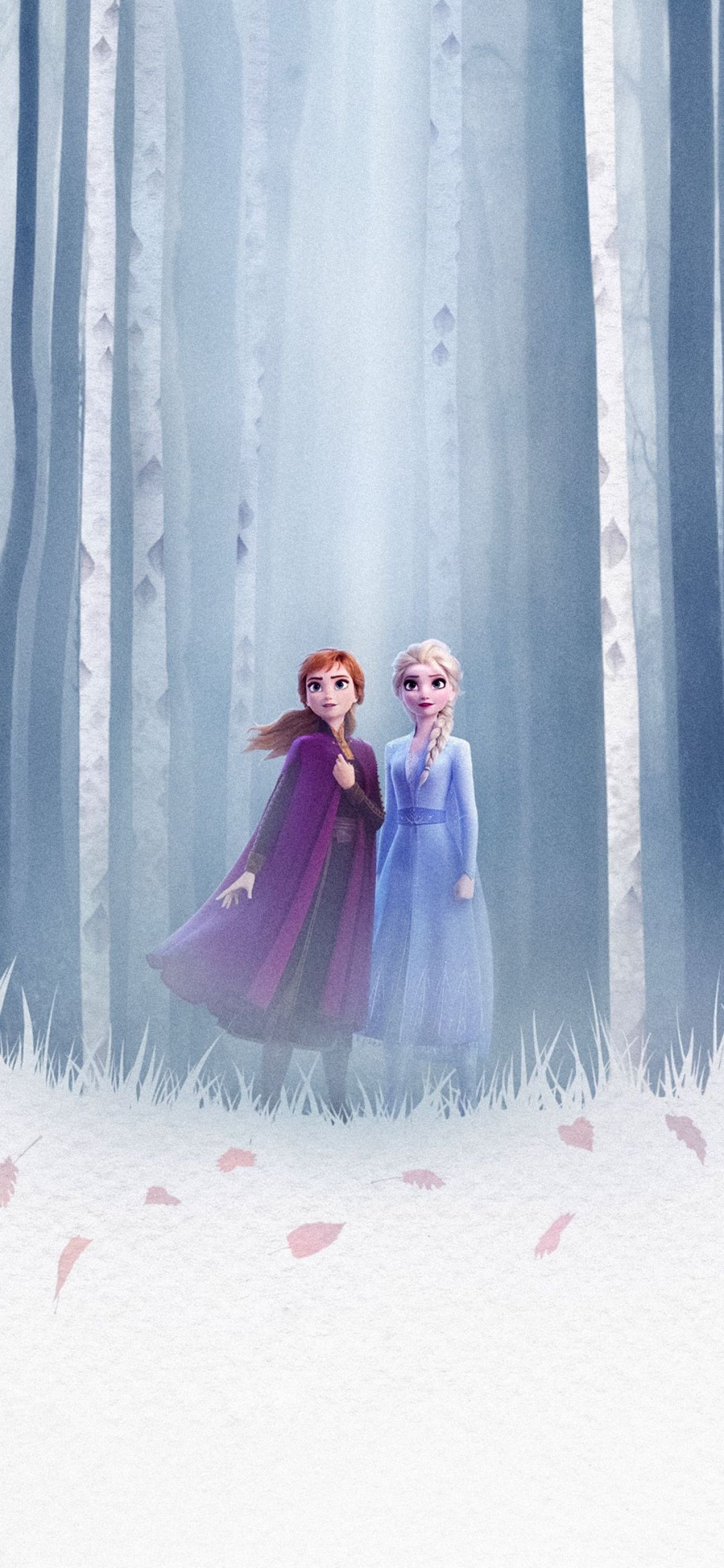 Elsa and Anna wallpaper for iPhone from the movie Frozen 2 - Elsa