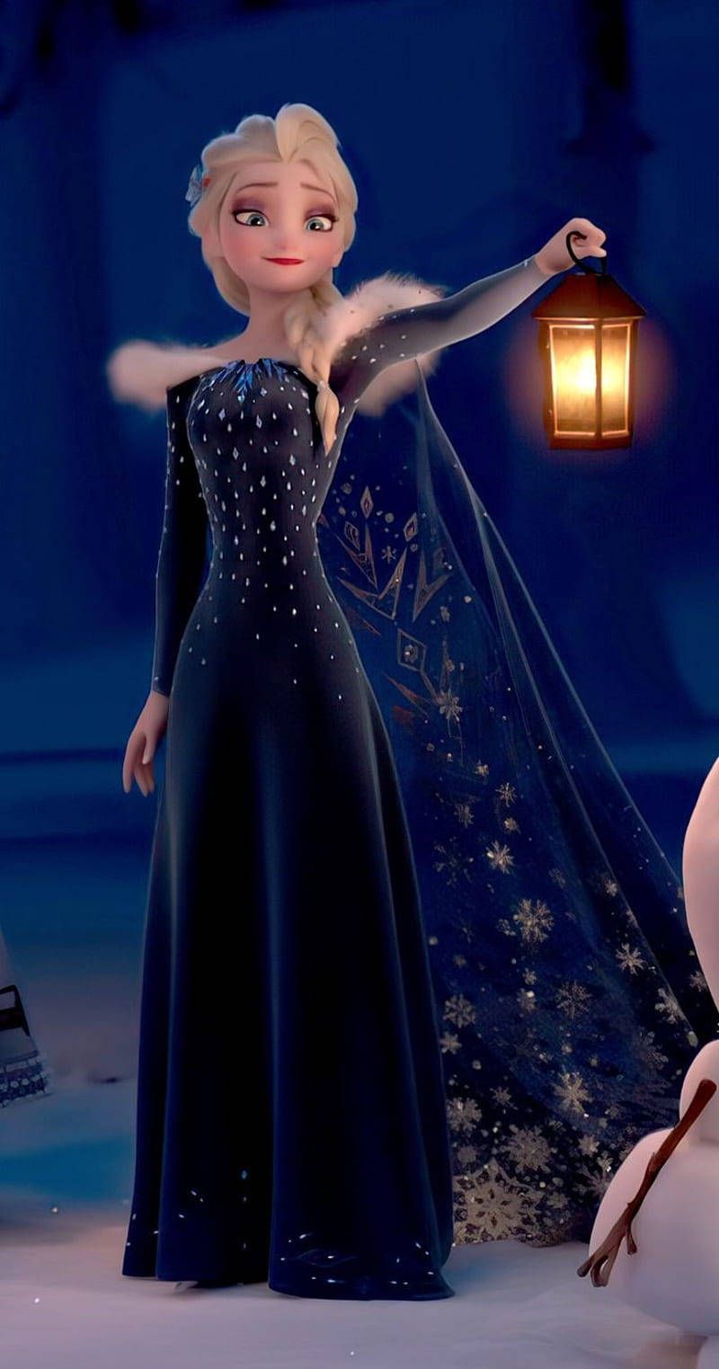 Frozen 2 movie poster featuring elsa and anna - Elsa