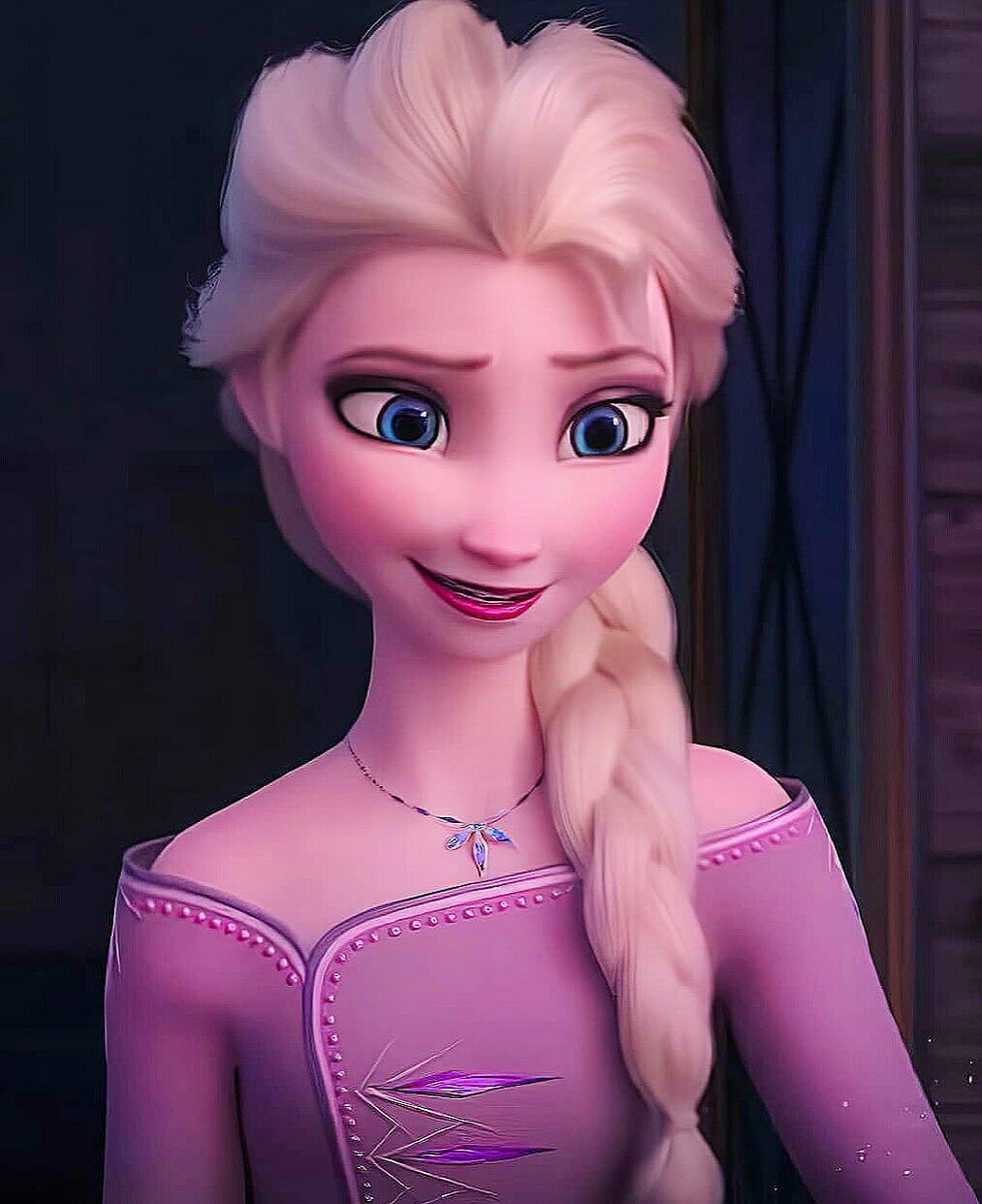 Elsa from Frozen with a braid and a smile - Elsa